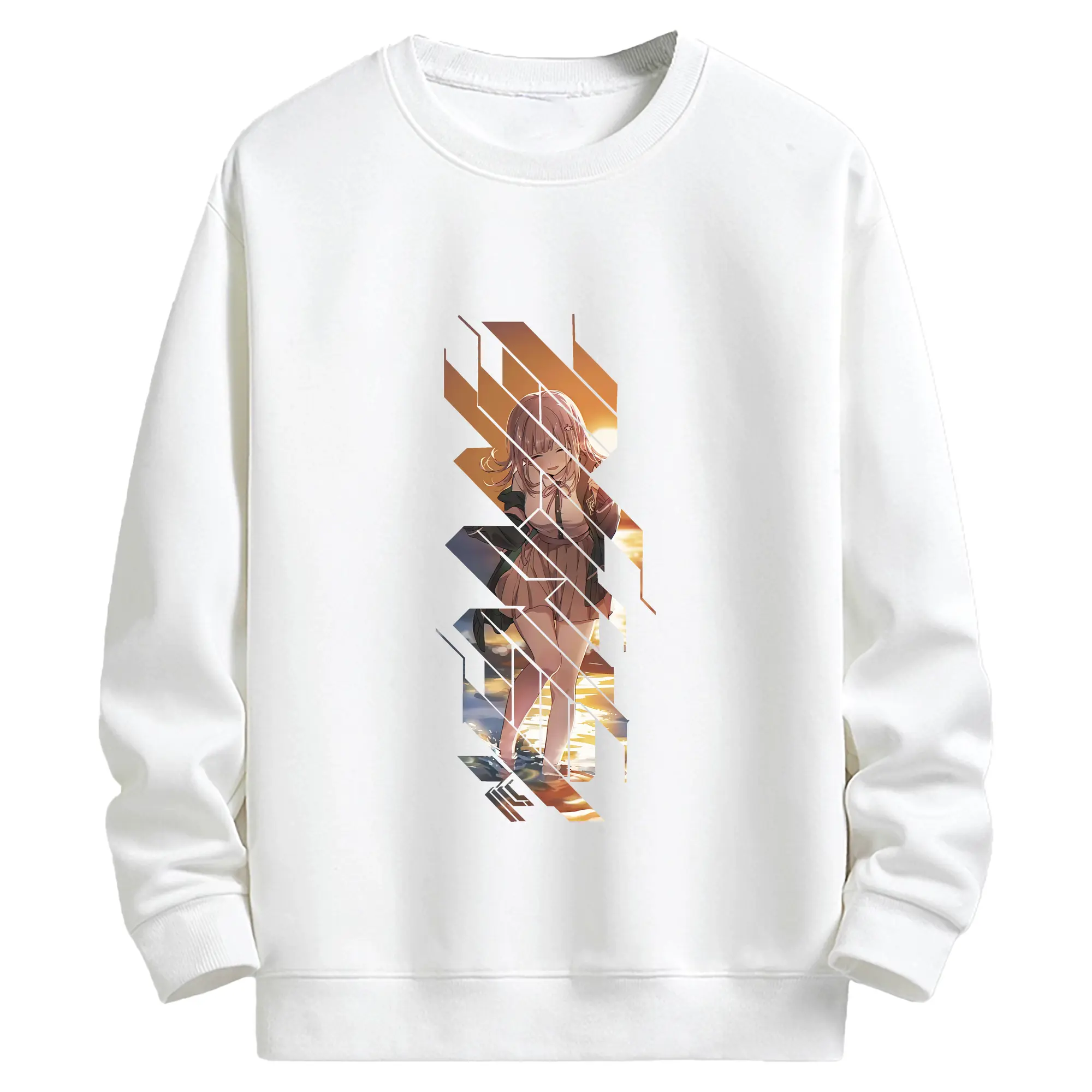 ダンガンロンパ グッズ,七海千秋 - キッズ クルーネックスウェットシャツ ・ フロントプリント ・ 綿80％ ポリエステル20％ ・ 快適 通学 スポーツ 日常使い お散歩用