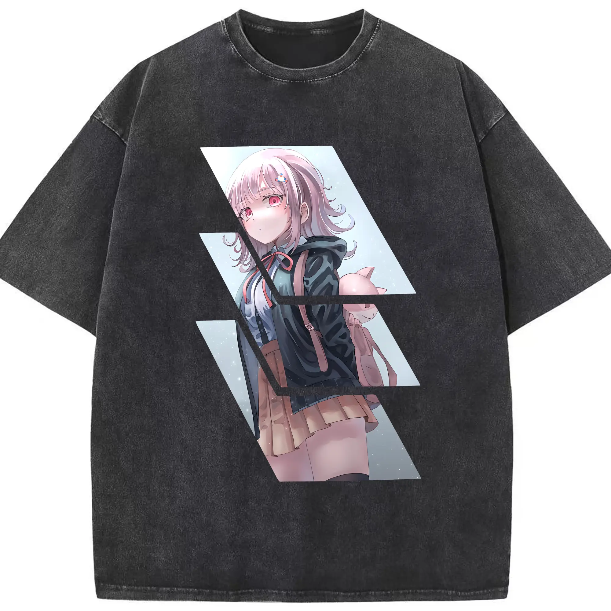 ダンガンロンパ グッズ,七海千秋 - 綿100％ ヴィンテージ風 半袖Tシャツ ・ フロントプリント ・ 柔らか肌触り ・ 通気性 快適 ・ スポーツ カジュアル 外出用
