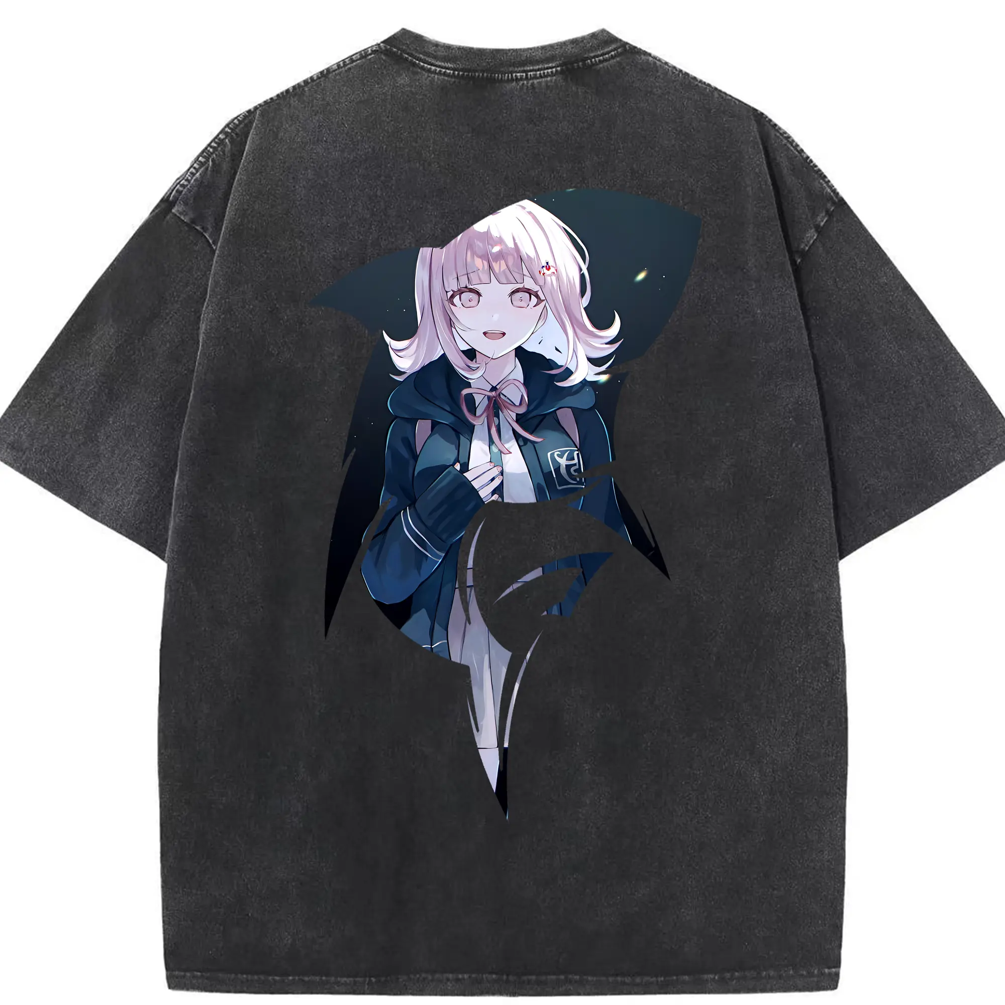 ダンガンロンパ グッズ,七海千秋 - 綿100％ ヴィンテージ風 半袖Tシャツ ・ 背面プリント ・ 柔らか肌触り ・ 通気性 快適 ・ スポーツ カジュアル 外出用