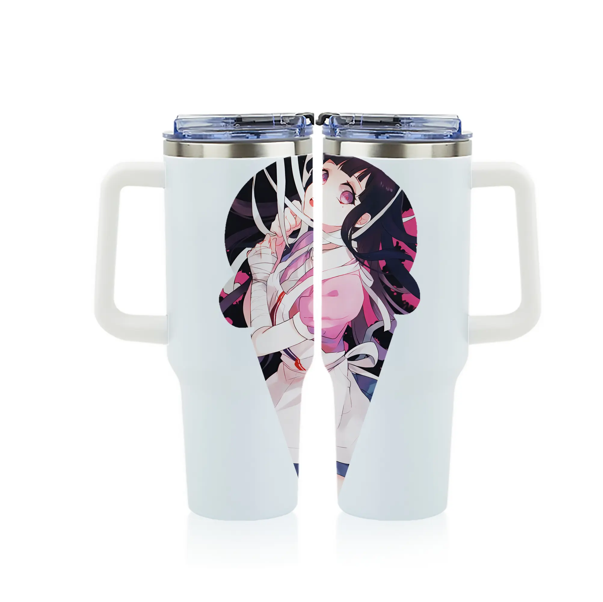 ダンガンロンパ グッズ,罪木蜜柑 - 1200mL フルプリント車用タンブラー ・ 304ステンレス 内側 ・ 201ステンレス 外側 ・ 保温 保冷 ・ 通勤 ドライブ アウトドア用