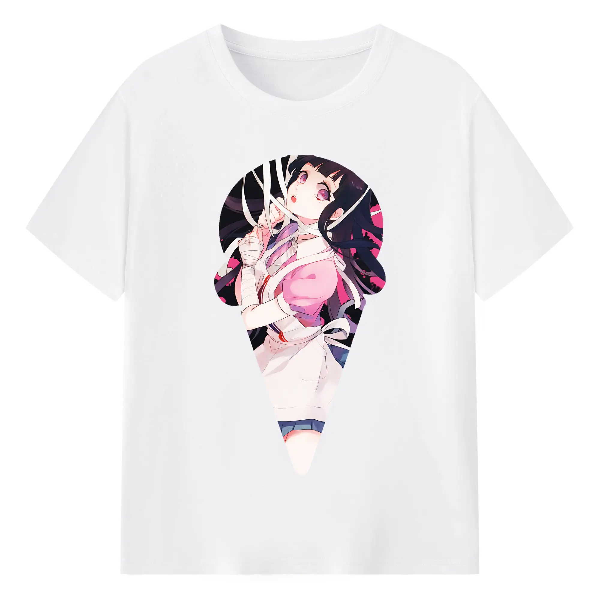 ダンガンロンパ グッズ,罪木蜜柑 - 綿100％ 半袖Tシャツ ・ フロントプリント ・ 快適 通気性 ・ 日常使い 散歩 スポーツ用