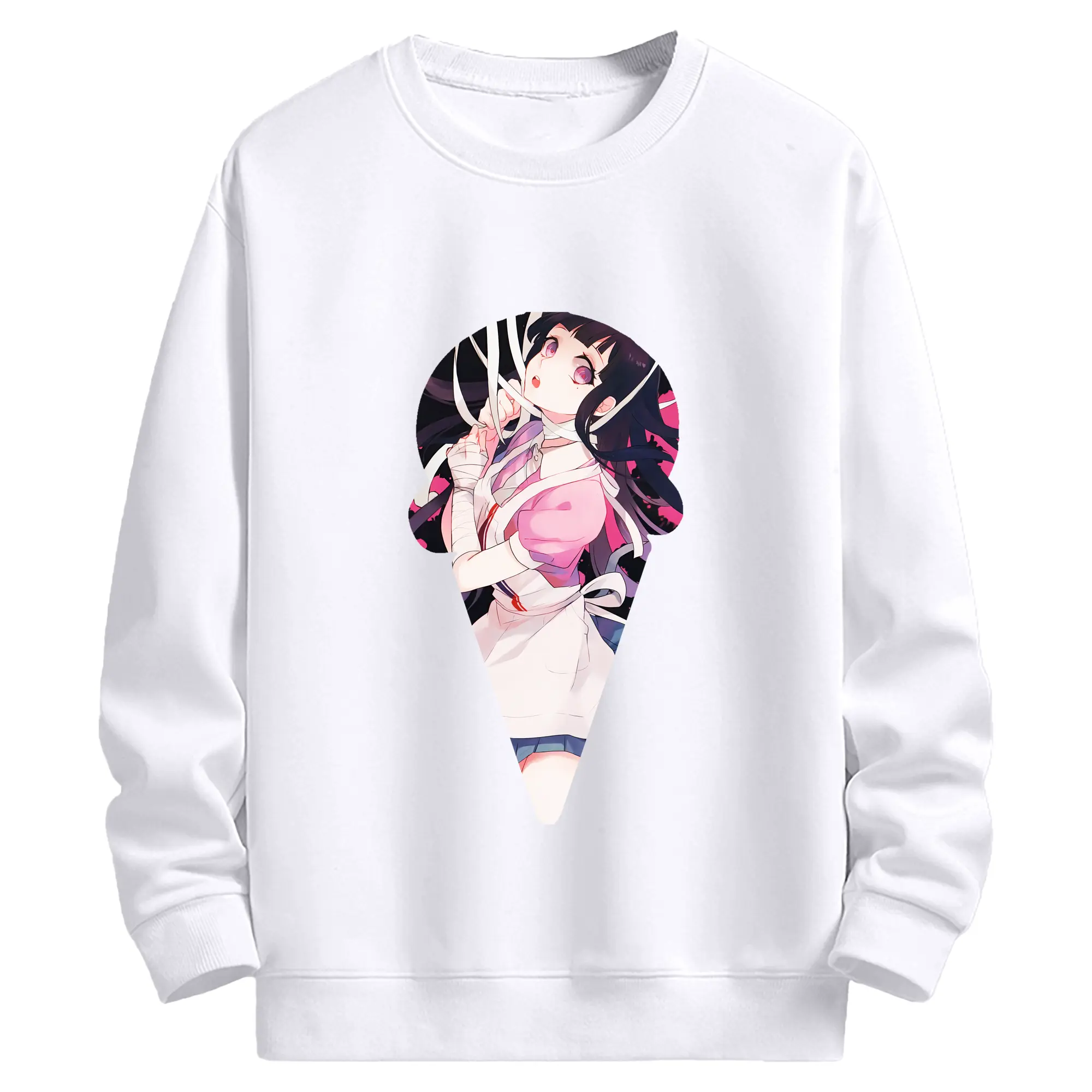 ダンガンロンパ グッズ,罪木蜜柑 - 高品質 クルーネック スウェット ・ コットン59％ ポリエステル41％ ・ ユニセックス 長袖 トレーナー ・ カジュアル デイリー スポーツ 散歩用