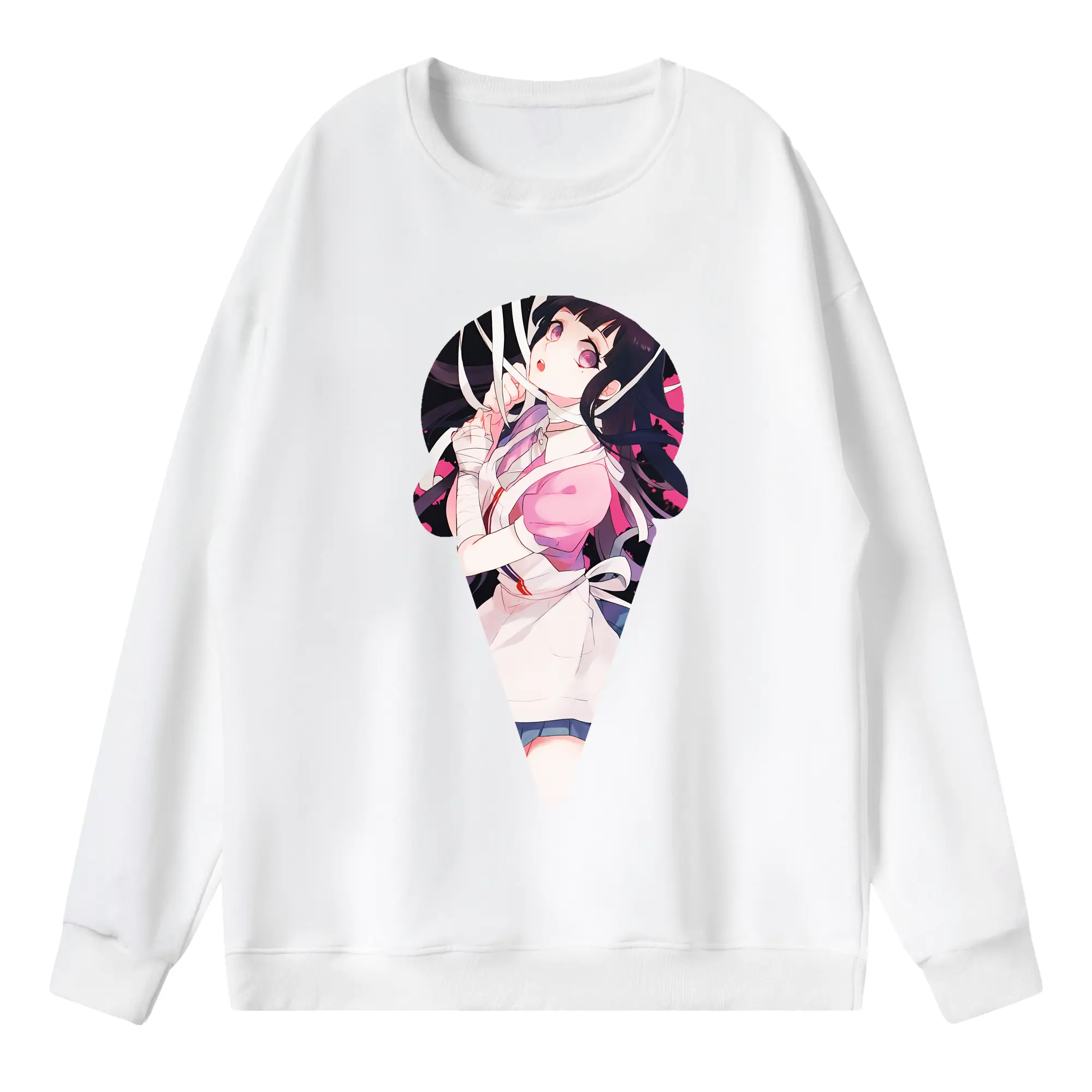 ダンガンロンパ グッズ,罪木蜜柑 - 薄手 クルーネック スウェット 裏毛260g · ポリエステル 春秋向け カジュアル 男女兼用 · トレーナー デイリー スポーツ 散歩に最適