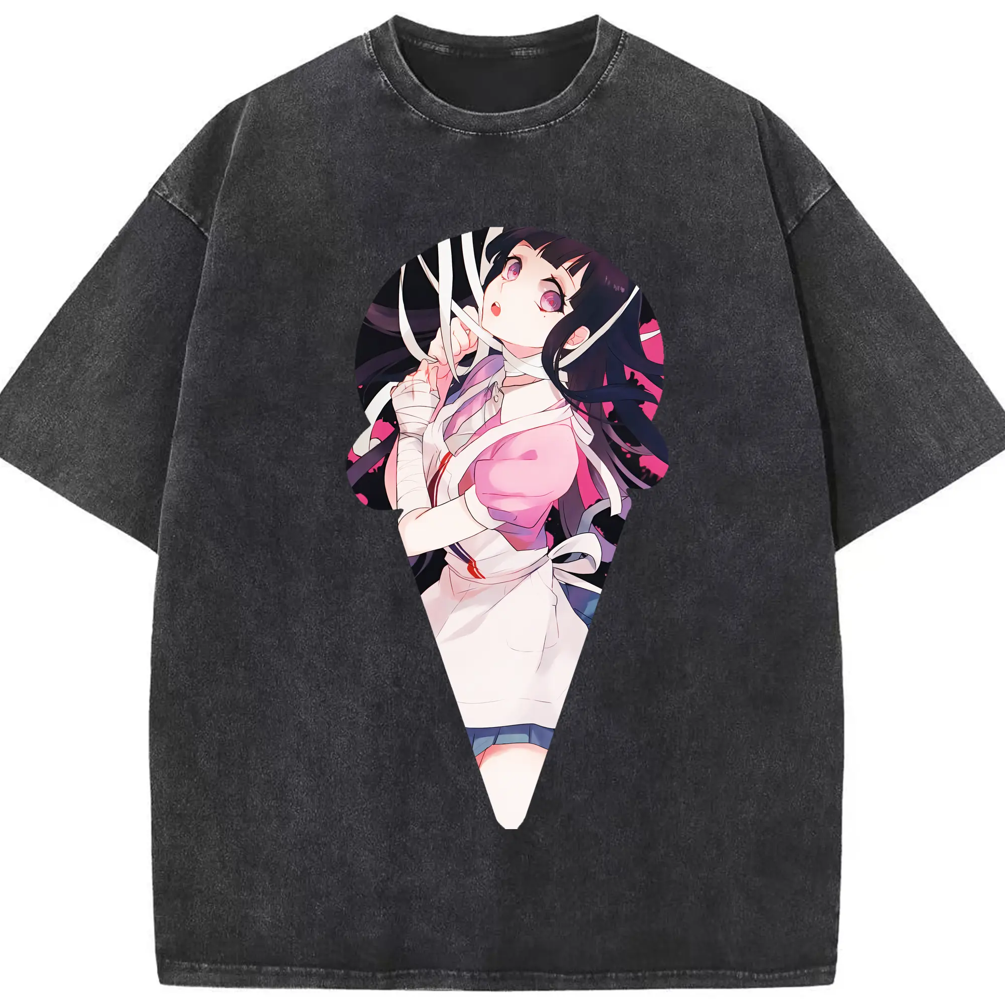 ダンガンロンパ グッズ,罪木蜜柑 - 綿100％ ヴィンテージ風 半袖Tシャツ ・ フロントプリント ・ 柔らか肌触り ・ 通気性 快適 ・ スポーツ カジュアル 外出用