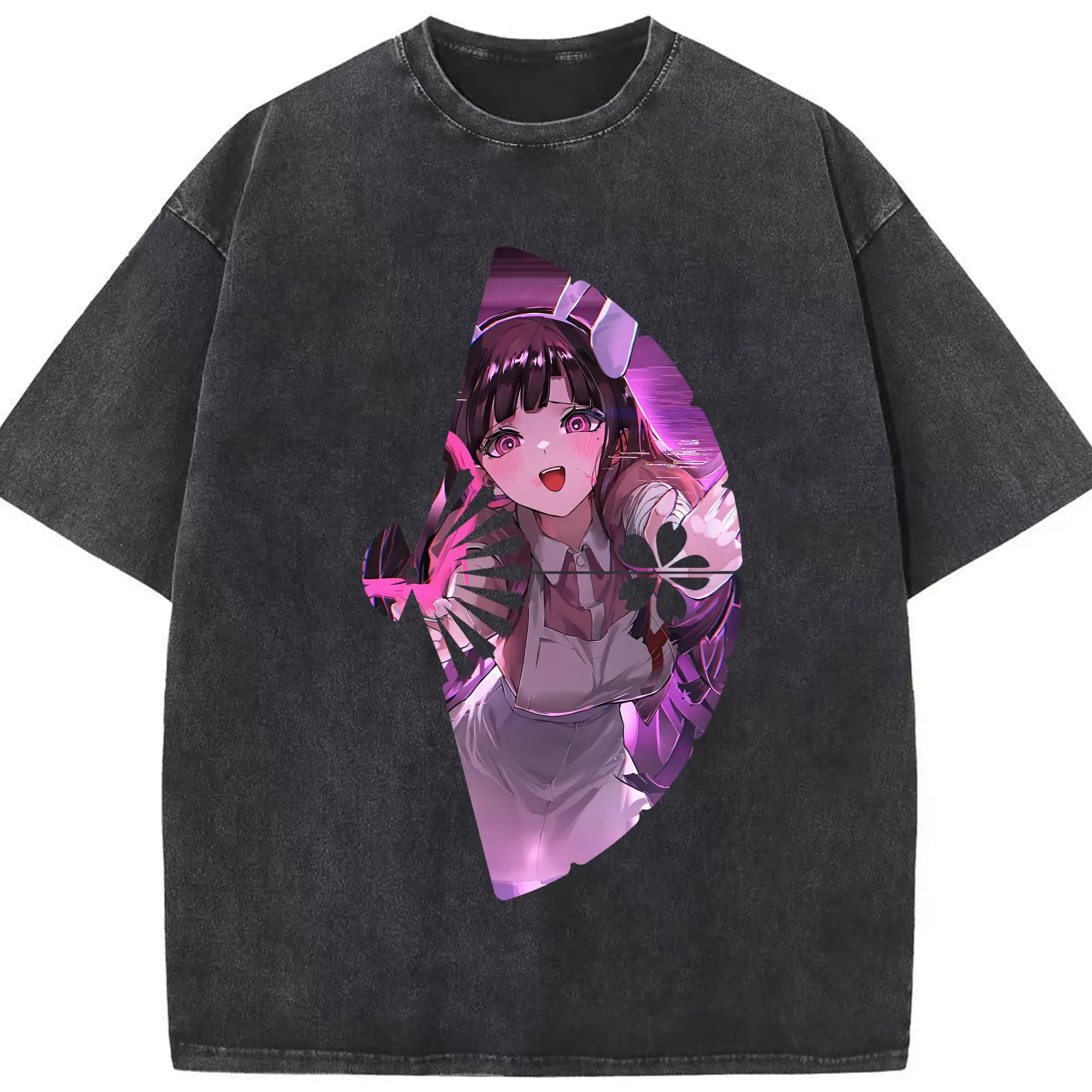ダンガンロンパ グッズ,罪木蜜柑 - 綿100％ ヴィンテージ風 半袖Tシャツ ・ フロントプリント ・ 柔らか肌触り ・ 通気性 快適 ・ スポーツ カジュアル 外出用