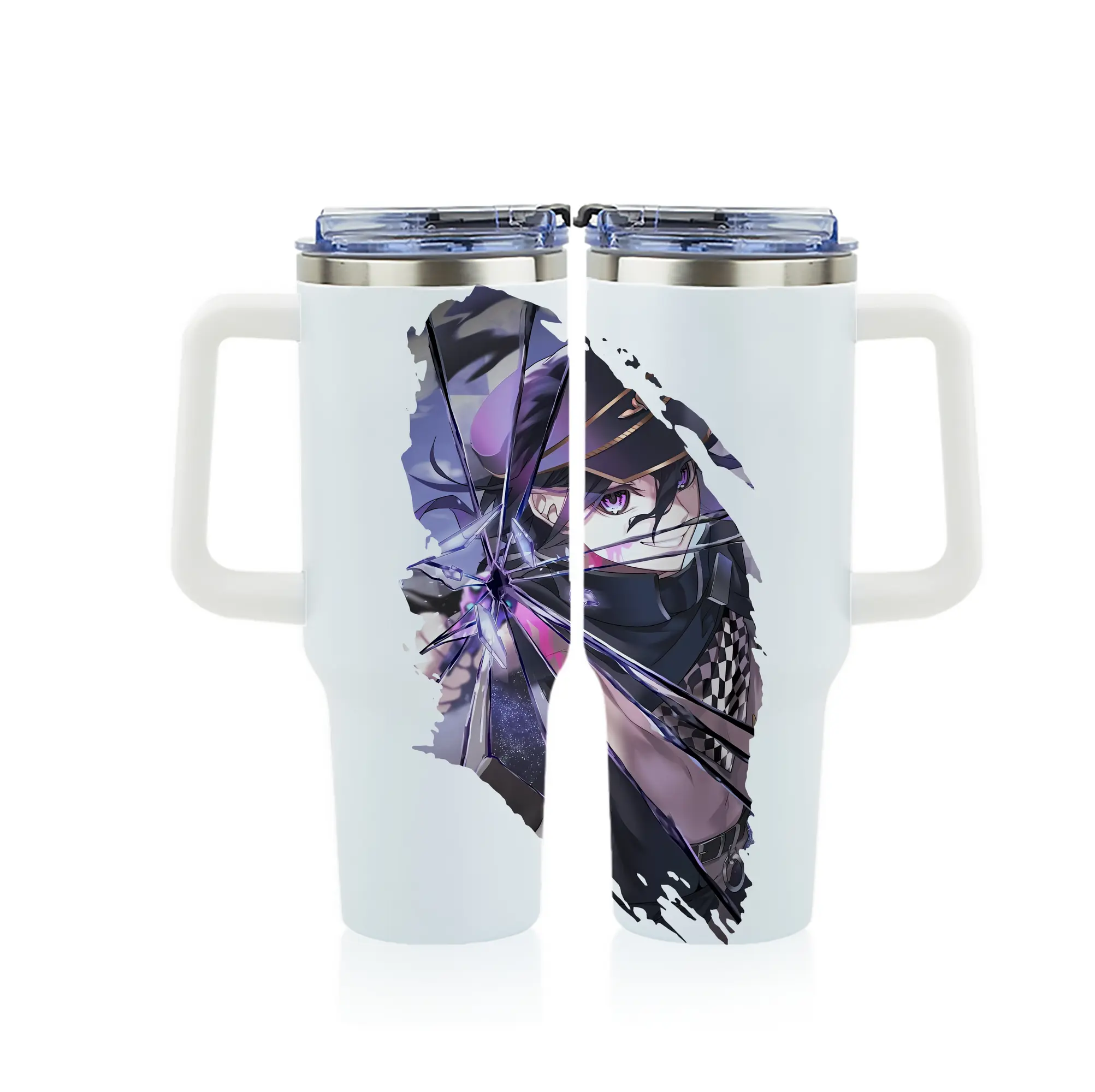 ダンガンロンパ グッズ,王馬小吉 - 1200mL フルプリント車用タンブラー ・ 304ステンレス 内側 ・ 201ステンレス 外側 ・ 保温 保冷 ・ 通勤 ドライブ アウトドア用