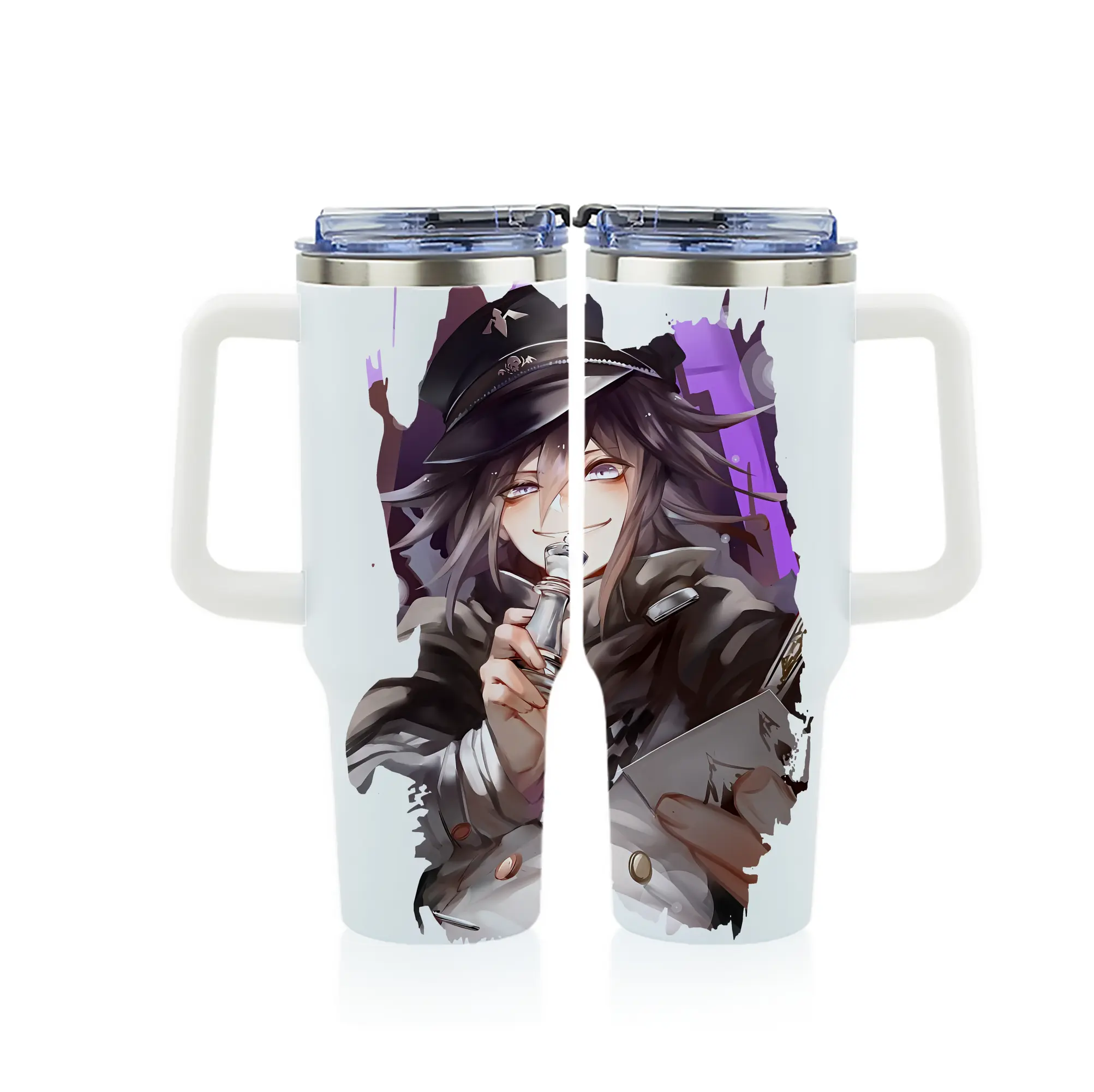 ダンガンロンパ グッズ,王馬小吉 - 1200mL フルプリント車用タンブラー ・ 304ステンレス 内側 ・ 201ステンレス 外側 ・ 保温 保冷 ・ 通勤 ドライブ アウトドア用