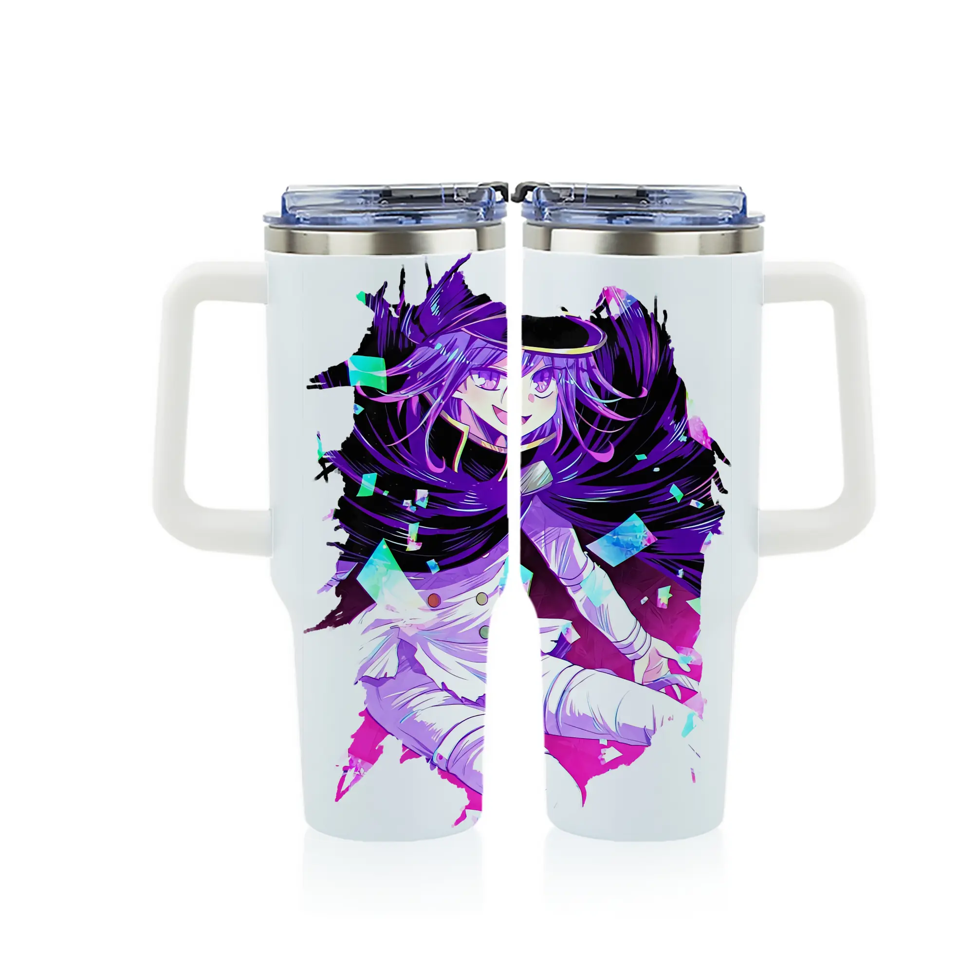 ダンガンロンパ グッズ,王馬小吉 - 1200mL フルプリント車用タンブラー ・ 304ステンレス 内側 ・ 201ステンレス 外側 ・ 保温 保冷 ・ 通勤 ドライブ アウトドア用