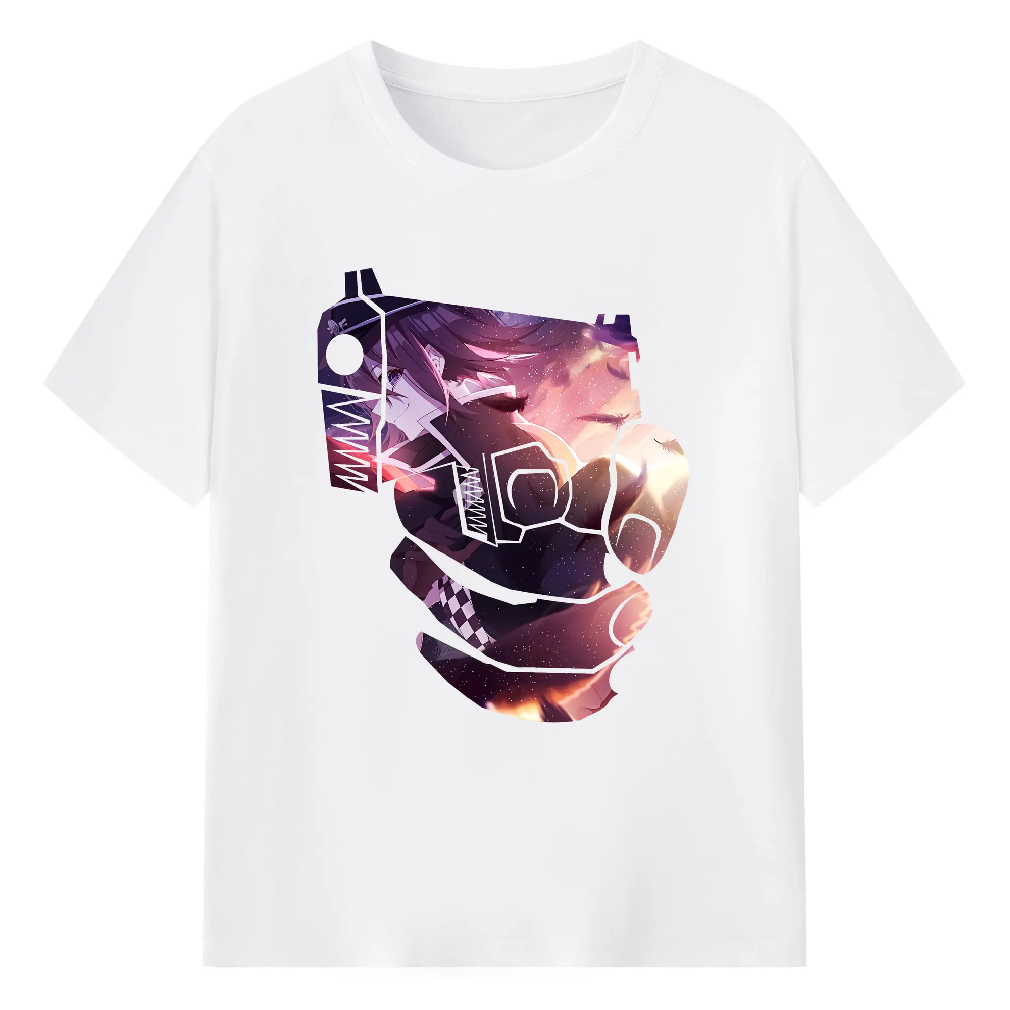 ダンガンロンパ グッズ,王馬小吉 - 綿100％ 半袖Tシャツ ・ フロントプリント ・ 快適 通気性 ・ 日常使い 散歩 スポーツ用