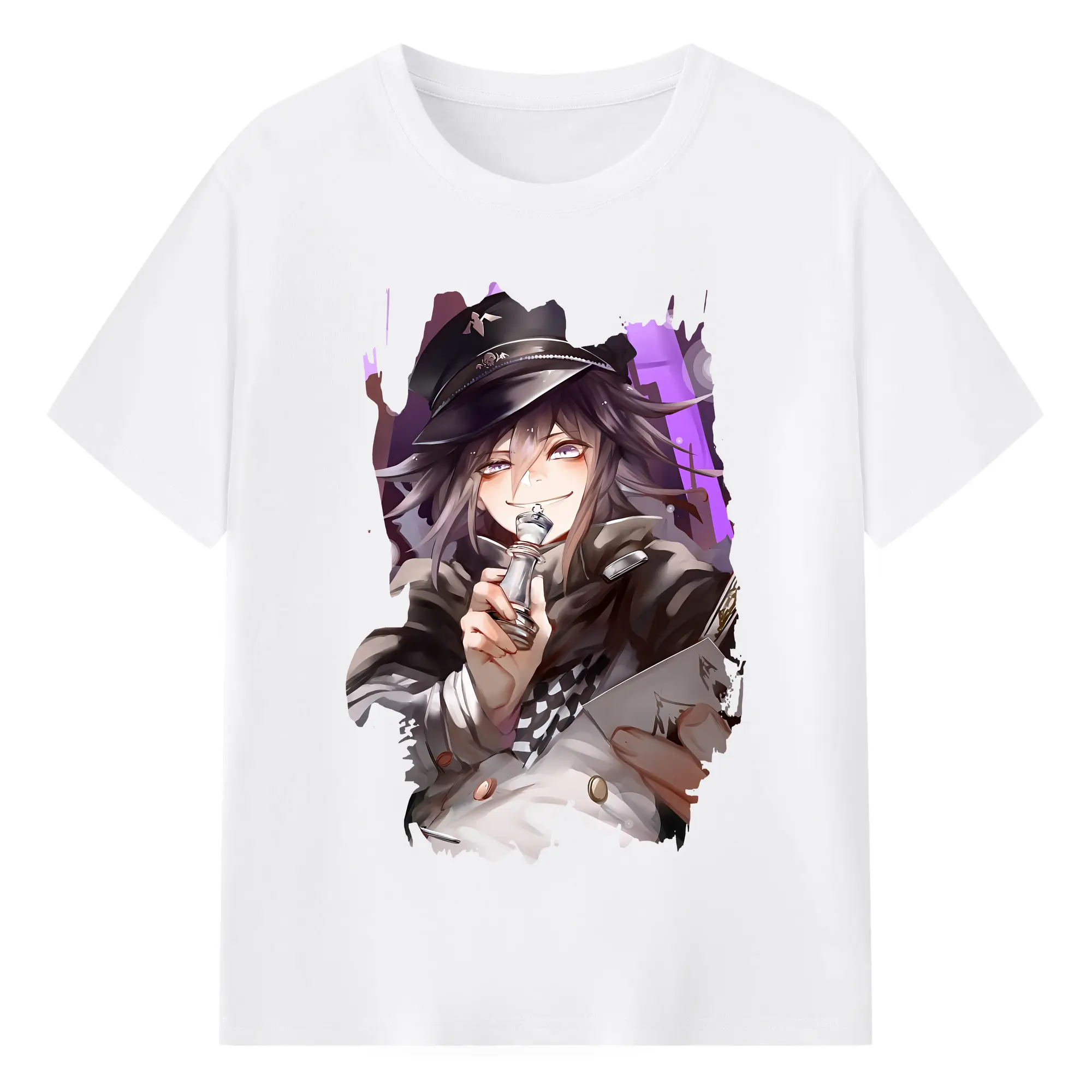 ダンガンロンパ グッズ,王馬小吉 - 綿100％ 半袖Tシャツ ・ フロントプリント ・ 快適 通気性 ・ 日常使い 散歩 スポーツ用