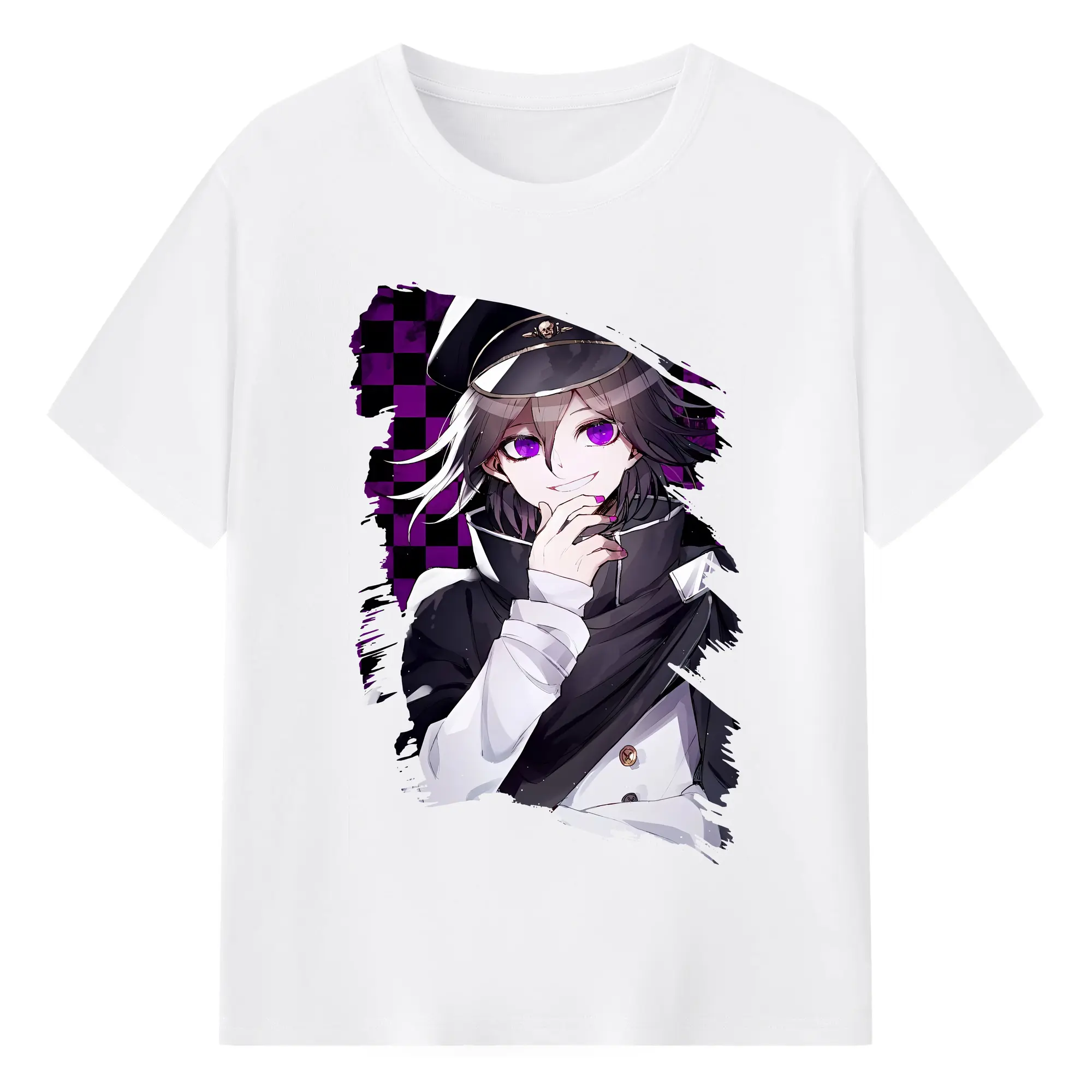 ダンガンロンパ グッズ,王馬小吉 - 綿100％ 半袖Tシャツ ・ フロントプリント ・ 快適 通気性 ・ 日常使い 散歩 スポーツ用
