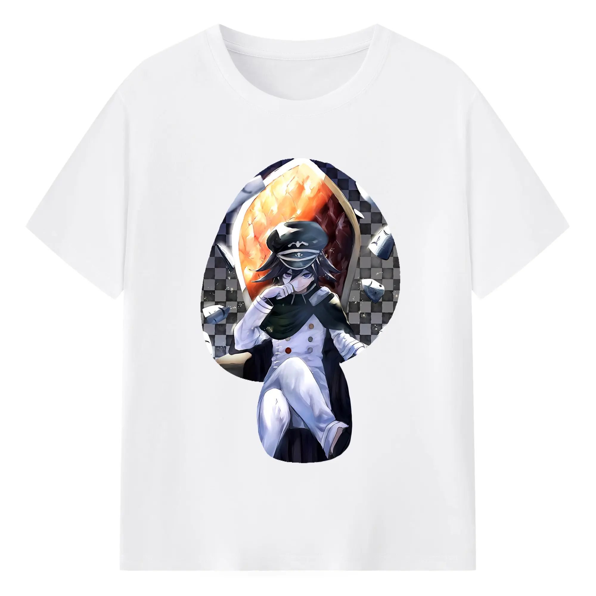 ダンガンロンパ グッズ,王馬小吉 - 綿100％ 半袖Tシャツ ・ フロントプリント ・ 快適 通気性 ・ 日常使い 散歩 スポーツ用