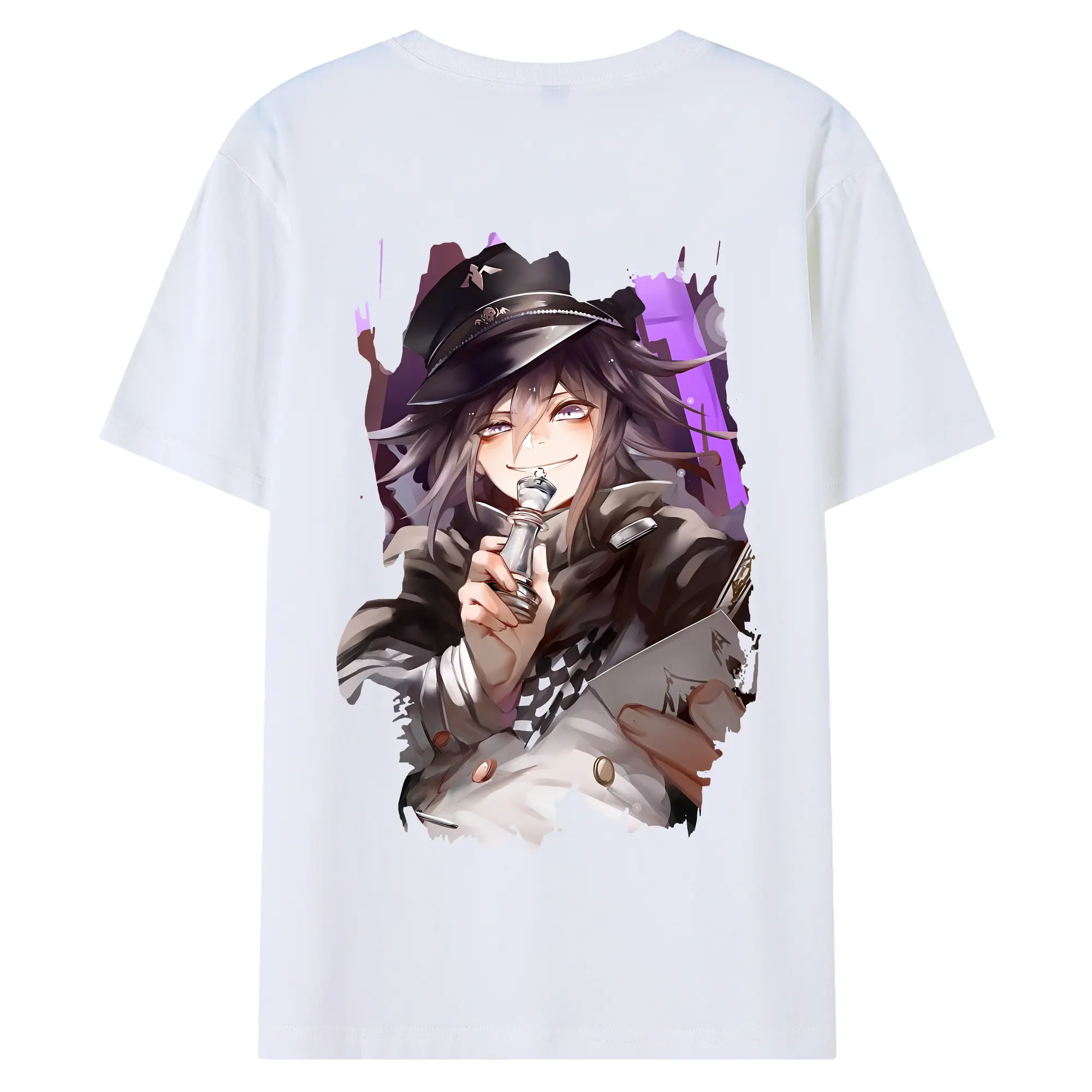 ダンガンロンパ グッズ,王馬小吉 - 綿100％ 半袖Tシャツ ・ バックプリント ・ 快適 通気性 ・ 日常使い 散歩 スポーツ用