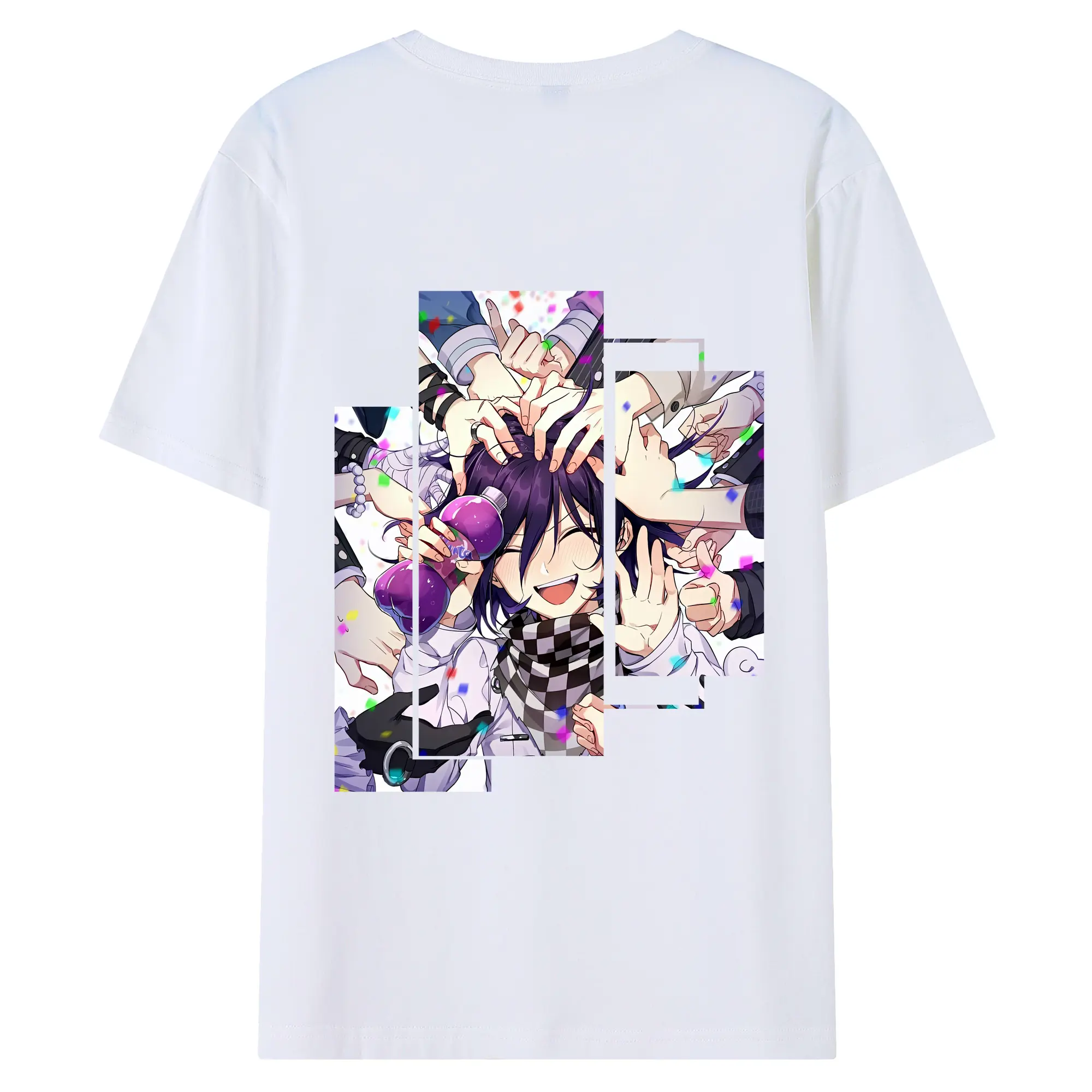 ダンガンロンパ グッズ,王馬小吉 - 綿100％ 半袖Tシャツ ・ バックプリント ・ 快適 通気性 ・ 日常使い 散歩 スポーツ用