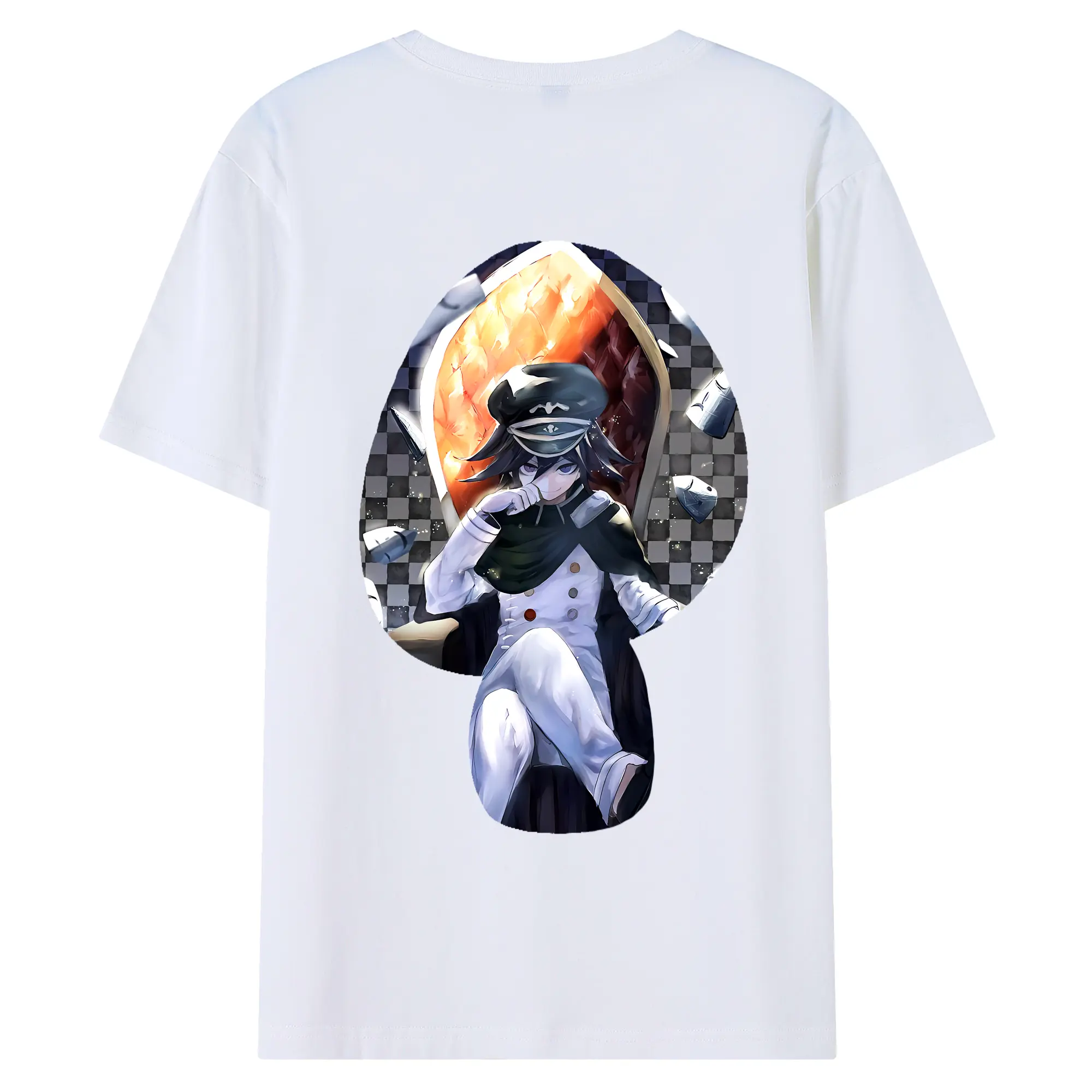 ダンガンロンパ グッズ,王馬小吉 - 綿100％ 半袖Tシャツ ・ バックプリント ・ 快適 通気性 ・ 日常使い 散歩 スポーツ用