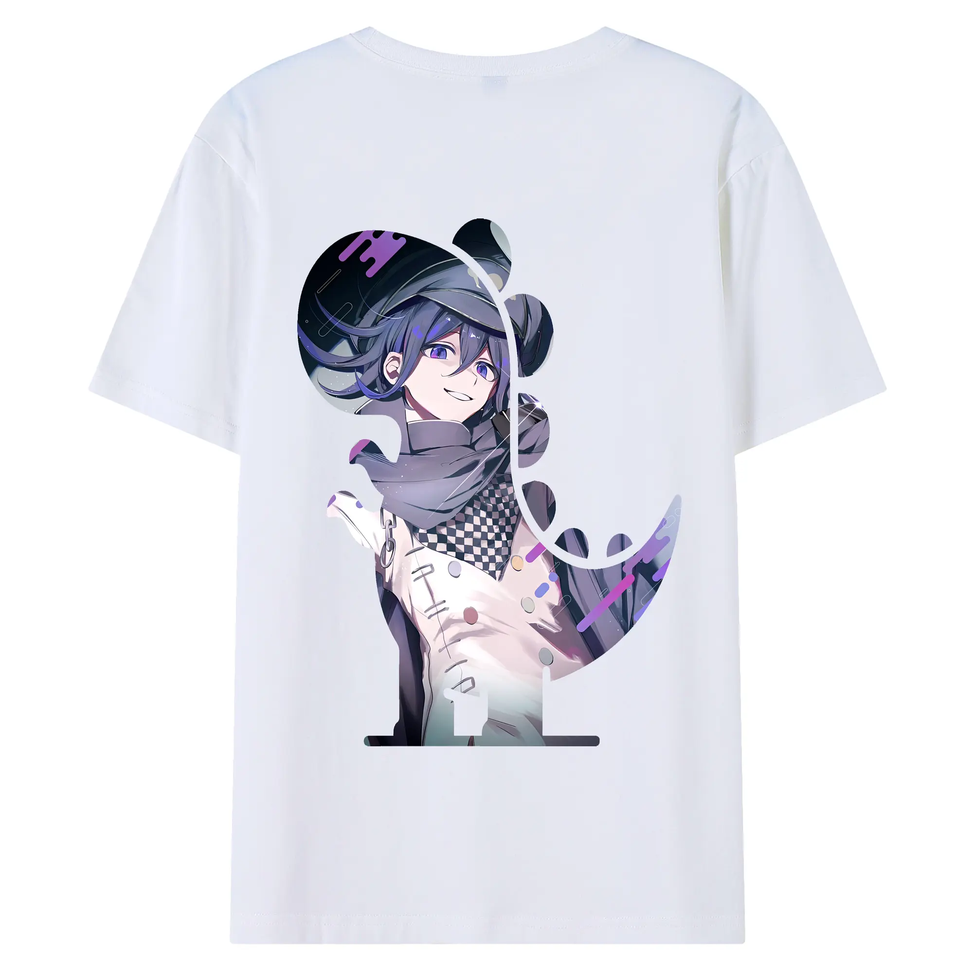 ダンガンロンパ グッズ,王馬小吉 - 綿100％ 半袖Tシャツ ・ バックプリント ・ 快適 通気性 ・ 日常使い 散歩 スポーツ用