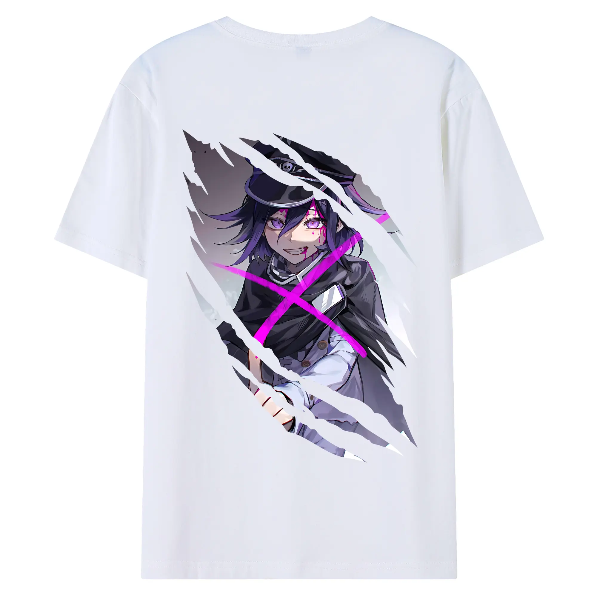 ダンガンロンパ グッズ,王馬小吉 - 綿100％ 半袖Tシャツ ・ バックプリント ・ 快適 通気性 ・ 日常使い 散歩 スポーツ用