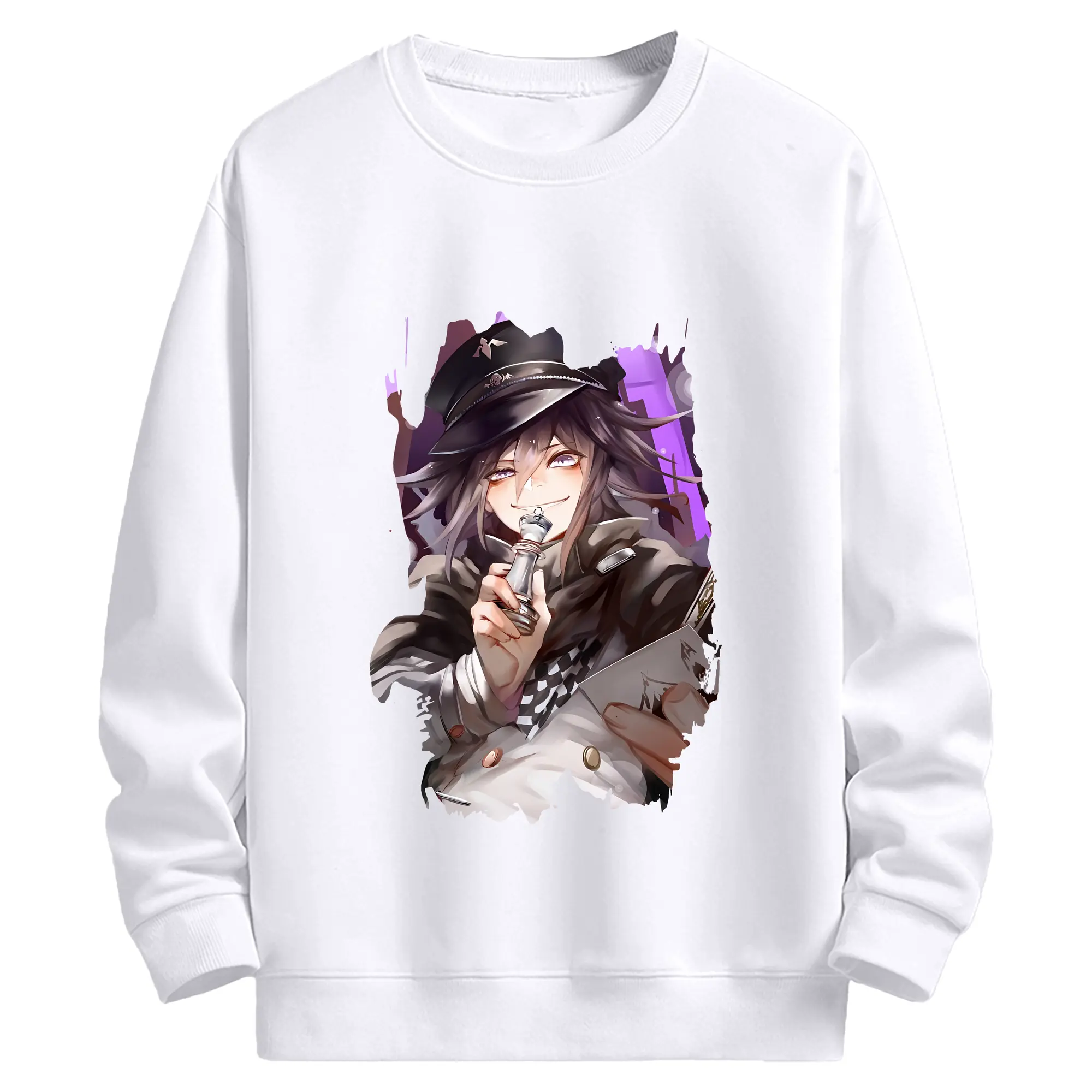 ダンガンロンパ グッズ,王馬小吉 - 高品質 クルーネック スウェット ・ コットン59％ ポリエステル41％ ・ ユニセックス 長袖 トレーナー ・ カジュアル デイリー スポーツ 散歩用