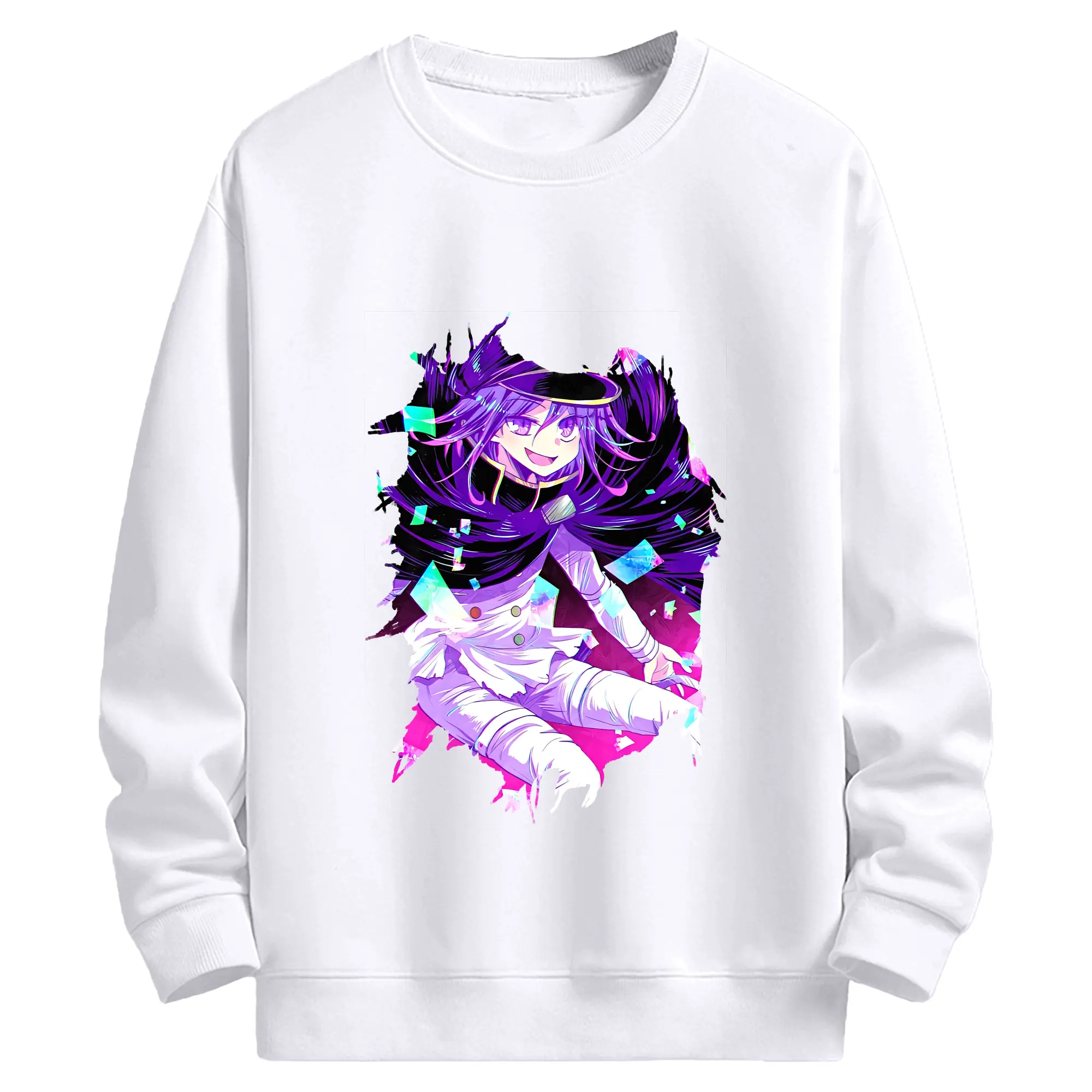 ダンガンロンパ グッズ,王馬小吉 - 高品質 クルーネック スウェット ・ コットン59％ ポリエステル41％ ・ ユニセックス 長袖 トレーナー ・ カジュアル デイリー スポーツ 散歩用