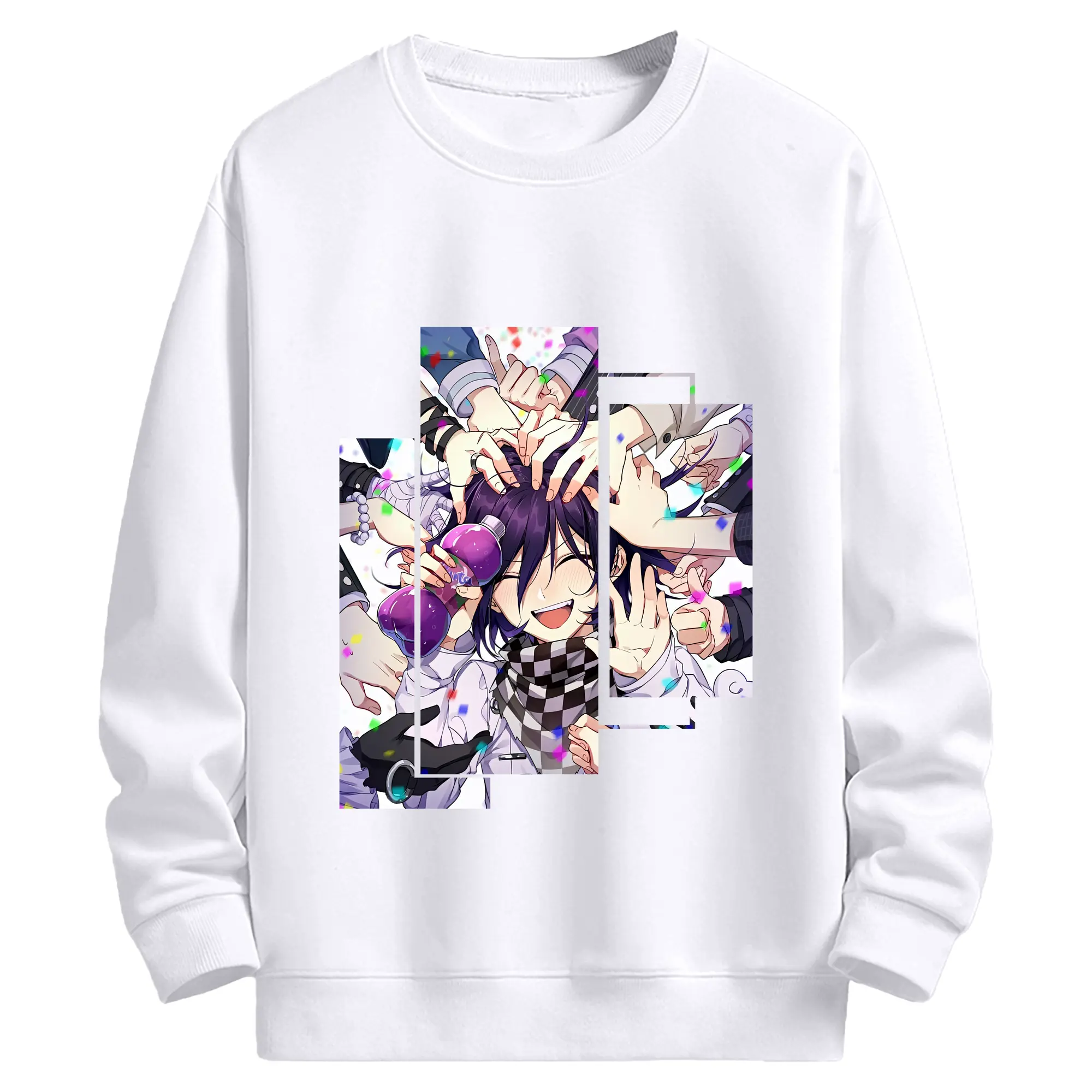 ダンガンロンパ グッズ,王馬小吉 - 高品質 クルーネック スウェット ・ コットン59％ ポリエステル41％ ・ ユニセックス 長袖 トレーナー ・ カジュアル デイリー スポーツ 散歩用