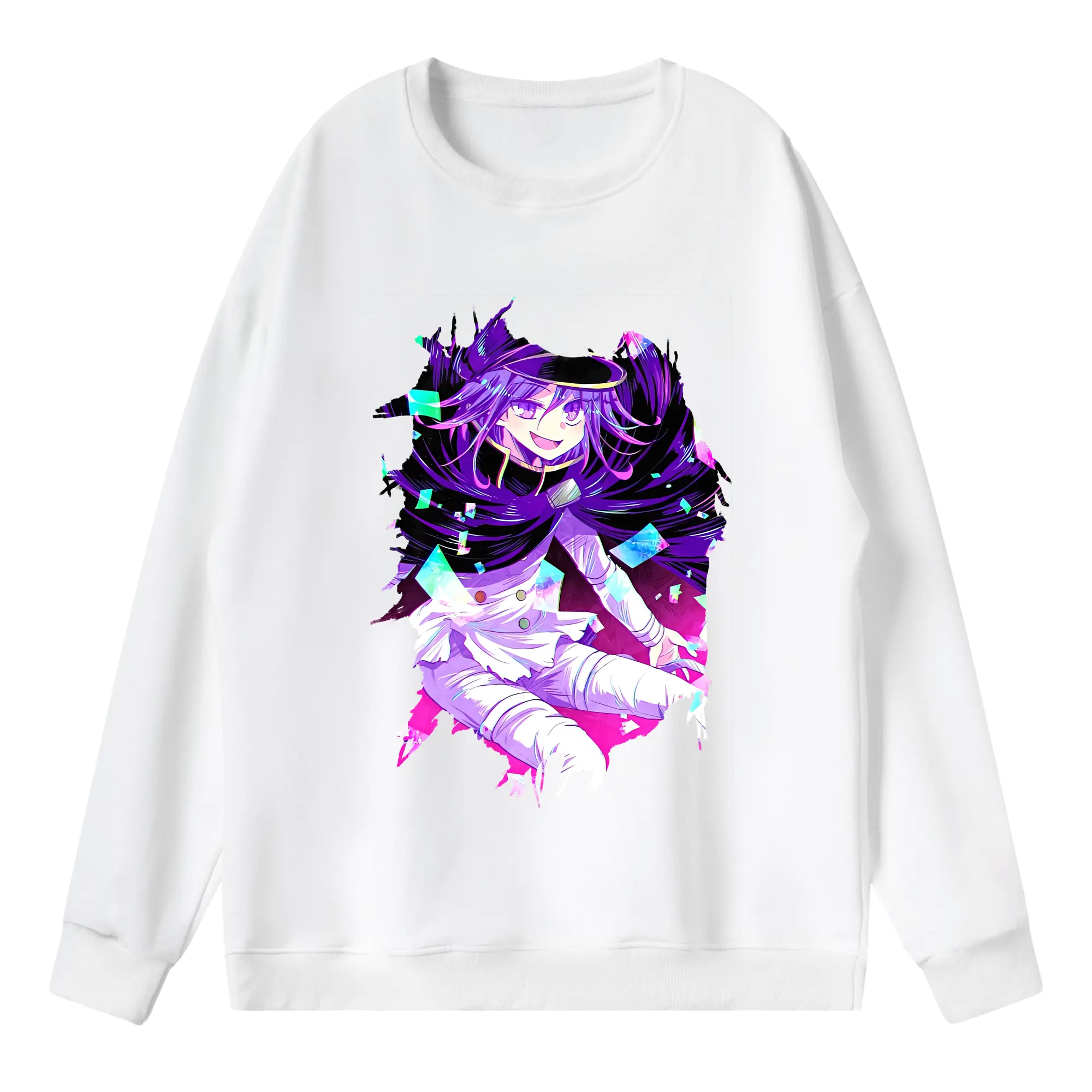 ダンガンロンパ グッズ,王馬小吉 - 薄手 クルーネック スウェット 裏毛260g · ポリエステル 春秋向け カジュアル 男女兼用 · トレーナー デイリー スポーツ 散歩に最適