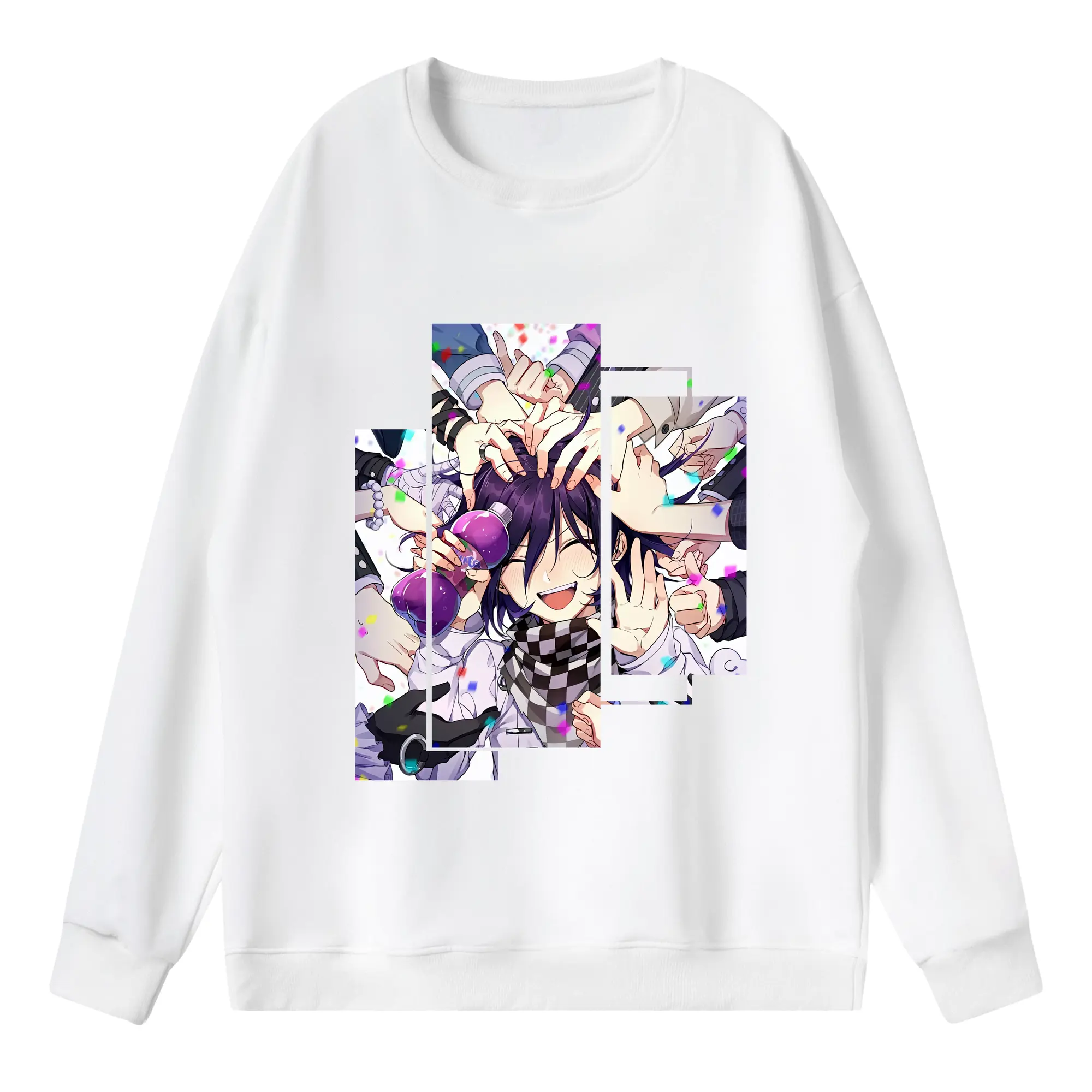 ダンガンロンパ グッズ,王馬小吉 - 薄手 クルーネック スウェット 裏毛260g · ポリエステル 春秋向け カジュアル 男女兼用 · トレーナー デイリー スポーツ 散歩に最適