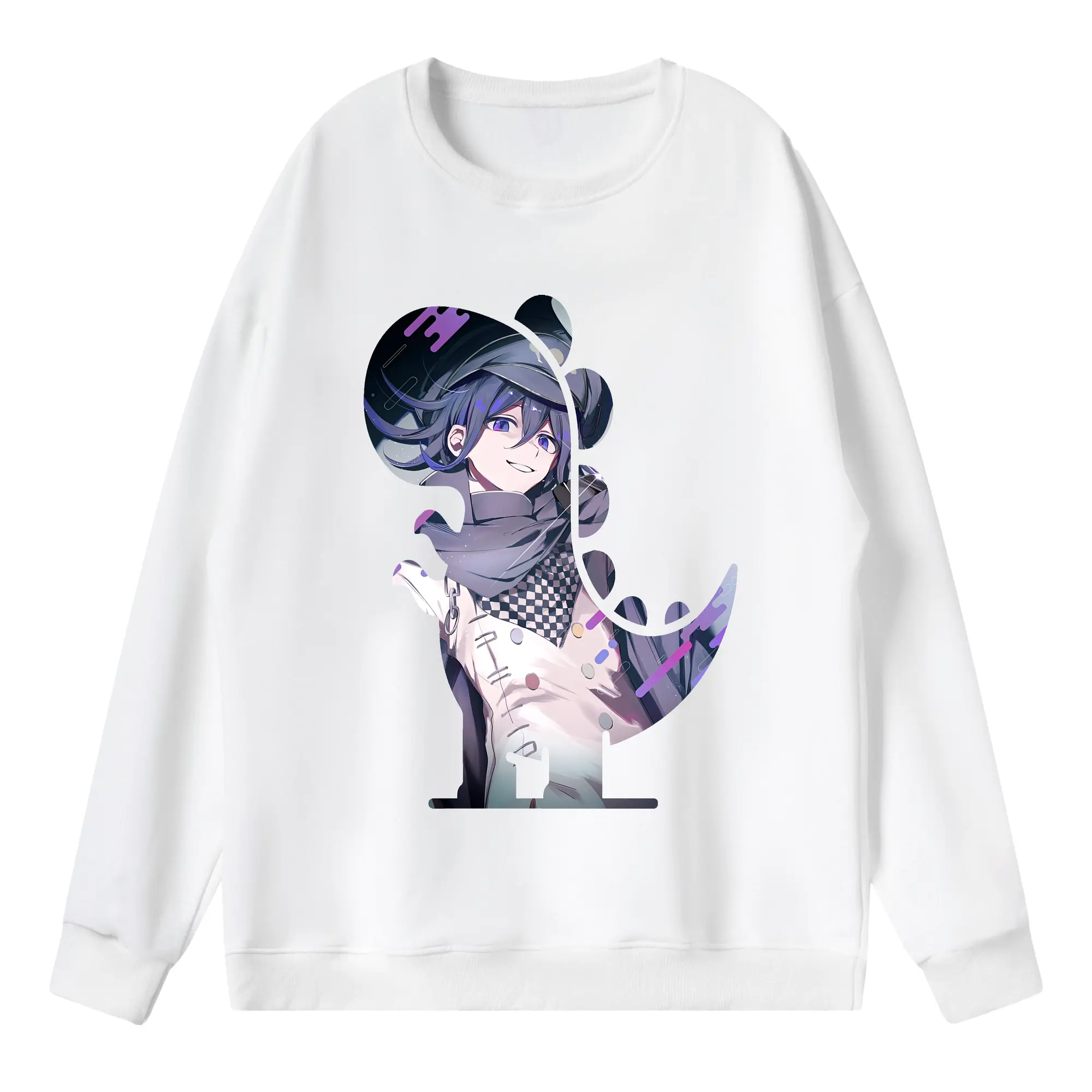 ダンガンロンパ グッズ,王馬小吉 - 薄手 クルーネック スウェット 裏毛260g · ポリエステル 春秋向け カジュアル 男女兼用 · トレーナー デイリー スポーツ 散歩に最適