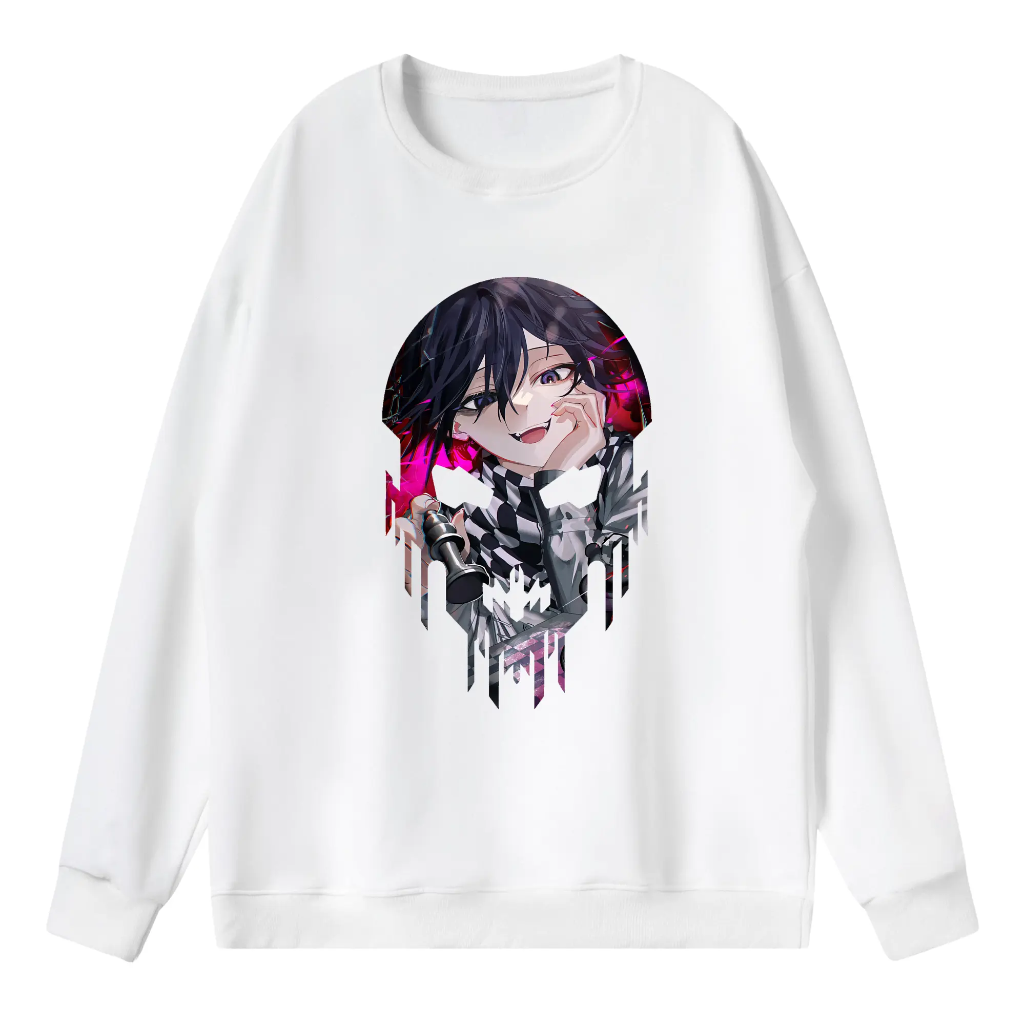 ダンガンロンパ グッズ,王馬小吉 - 薄手 クルーネック スウェット 裏毛260g · ポリエステル 春秋向け カジュアル 男女兼用 · トレーナー デイリー スポーツ 散歩に最適