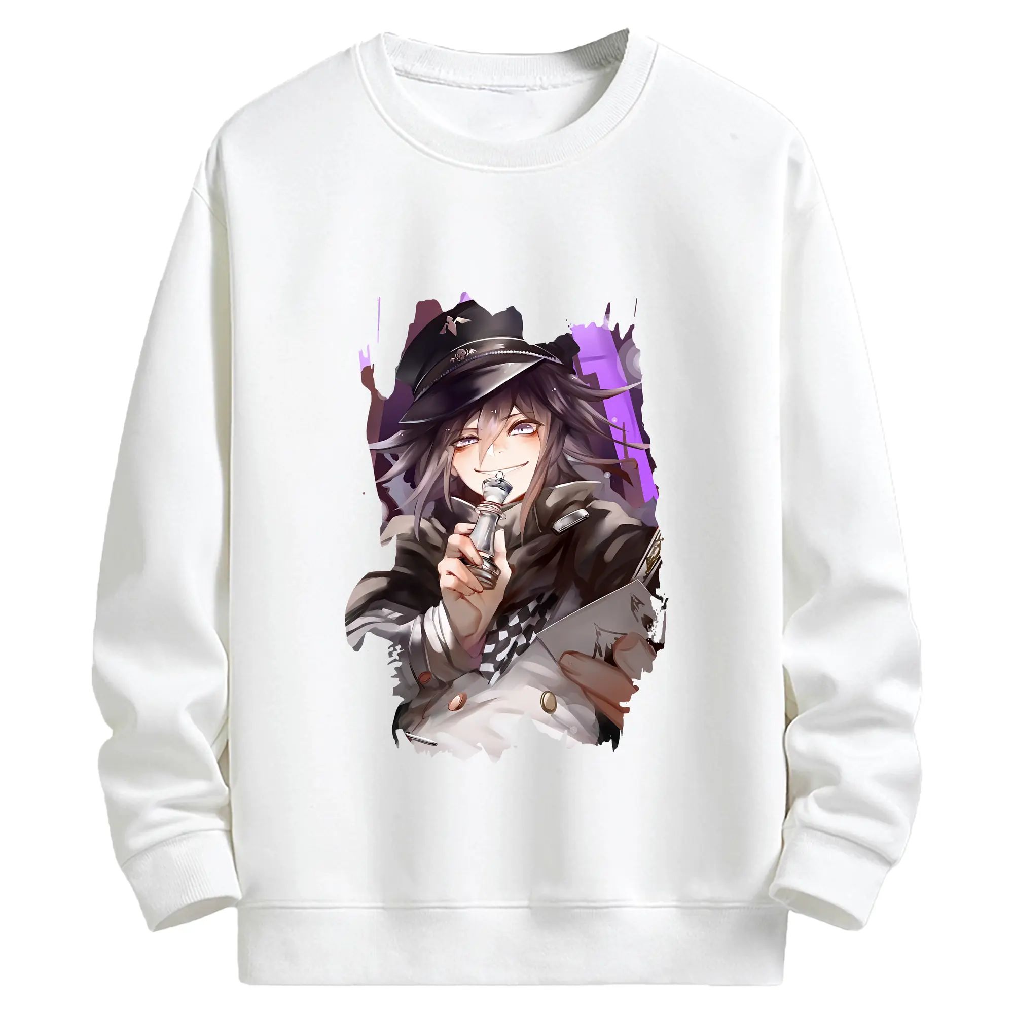 ダンガンロンパ グッズ,王馬小吉 - キッズ クルーネックスウェットシャツ ・ フロントプリント ・ 綿80％ ポリエステル20％ ・ 快適 通学 スポーツ 日常使い お散歩用