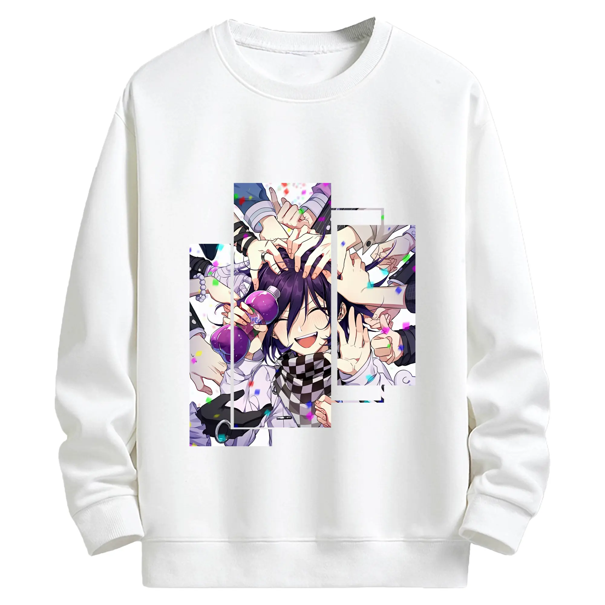 ダンガンロンパ グッズ,王馬小吉 - キッズ クルーネックスウェットシャツ ・ フロントプリント ・ 綿80％ ポリエステル20％ ・ 快適 通学 スポーツ 日常使い お散歩用