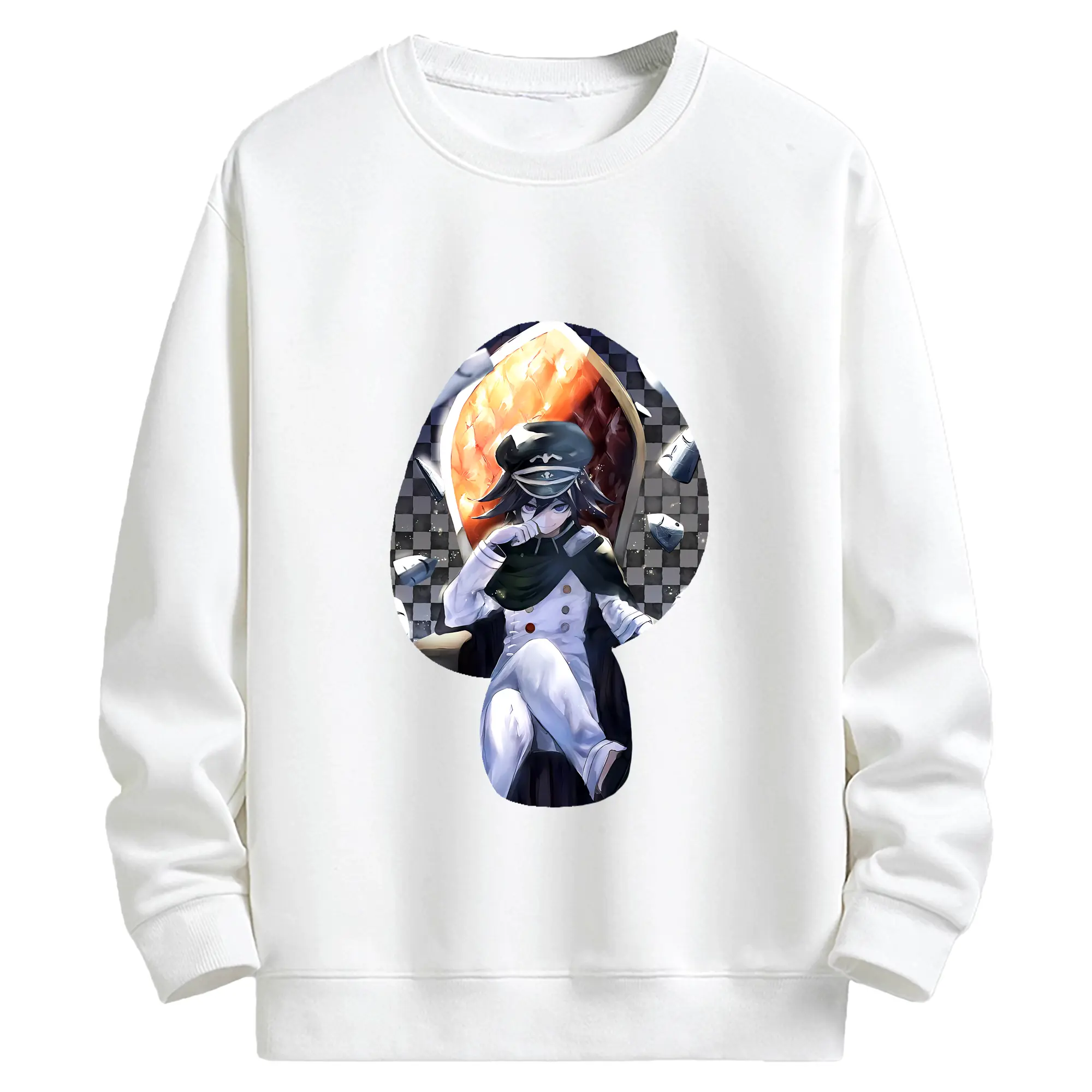 ダンガンロンパ グッズ,王馬小吉 - キッズ クルーネックスウェットシャツ ・ フロントプリント ・ 綿80％ ポリエステル20％ ・ 快適 通学 スポーツ 日常使い お散歩用