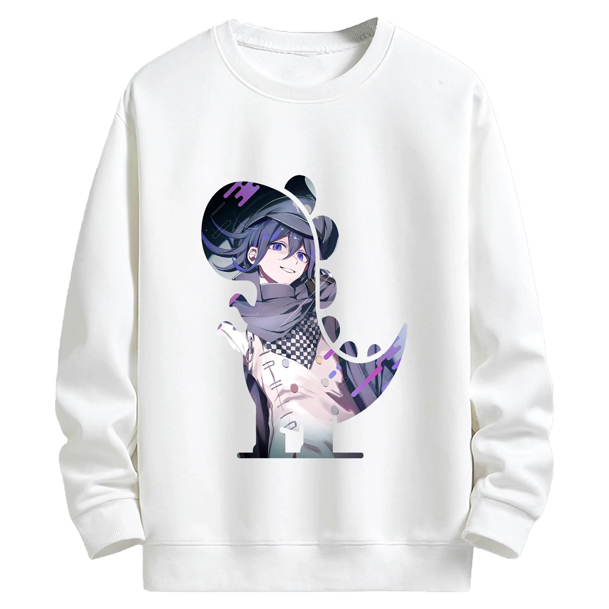 ダンガンロンパ グッズ,王馬小吉 - キッズ クルーネックスウェットシャツ ・ フロントプリント ・ 綿80％ ポリエステル20％ ・ 快適 通学 スポーツ 日常使い お散歩用