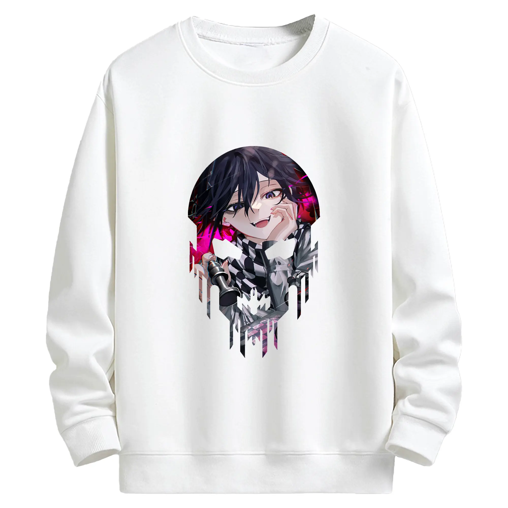 ダンガンロンパ グッズ,王馬小吉 - キッズ クルーネックスウェットシャツ ・ フロントプリント ・ 綿80％ ポリエステル20％ ・ 快適 通学 スポーツ 日常使い お散歩用