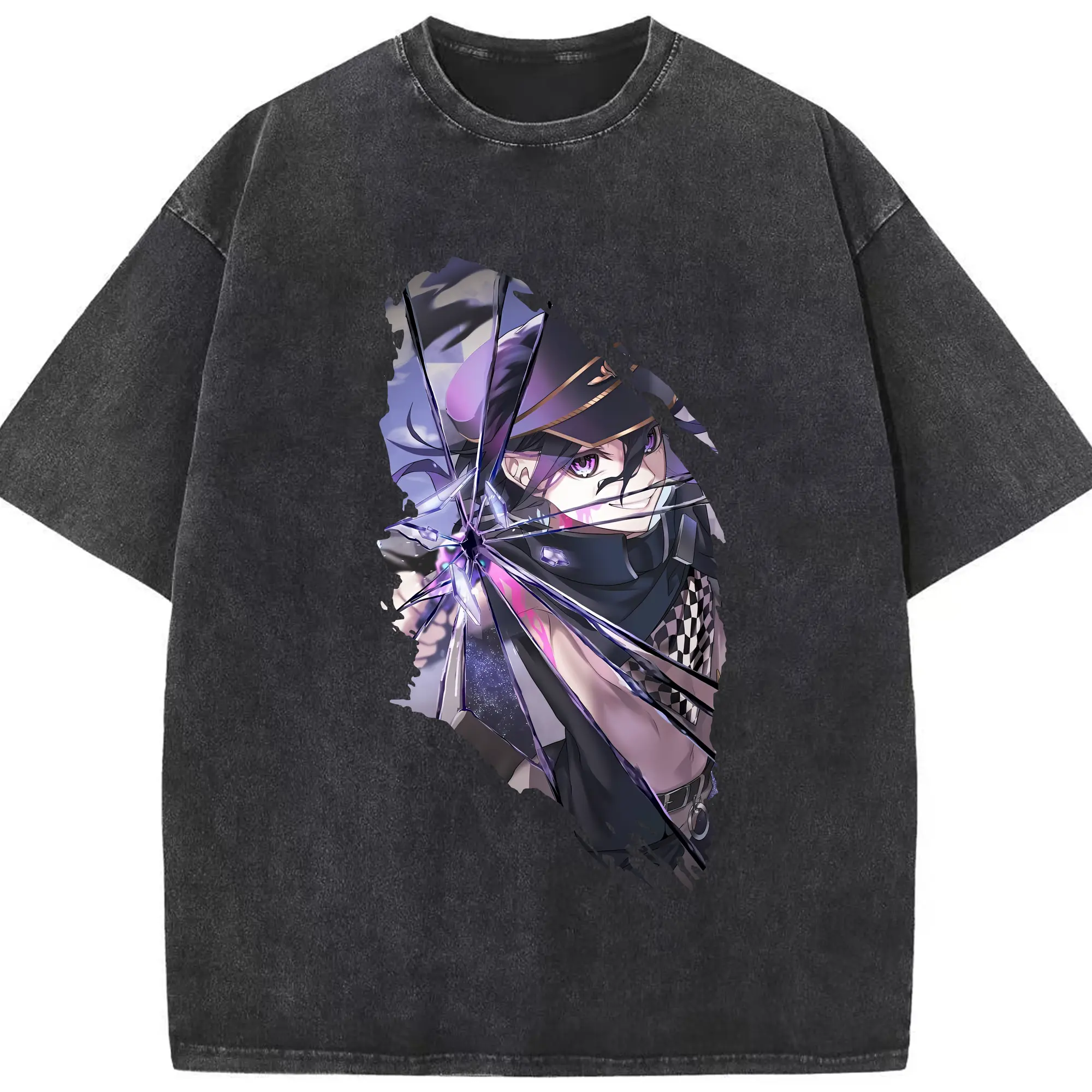 ダンガンロンパ グッズ,王馬小吉 - 綿100％ ヴィンテージ風 半袖Tシャツ ・ フロントプリント ・ 柔らか肌触り ・ 通気性 快適 ・ スポーツ カジュアル 外出用