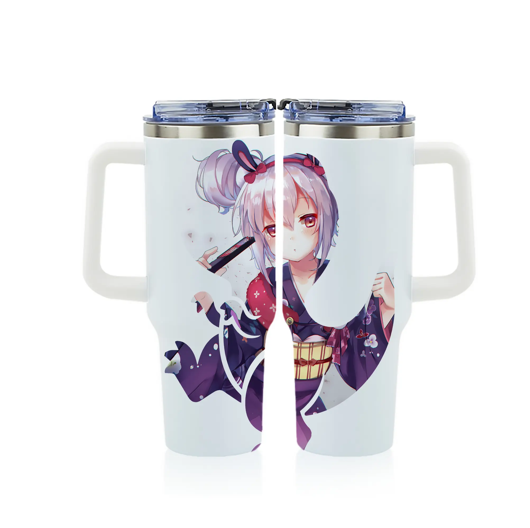 アズールレーン グッズ,ラフィー - 1200mL フルプリント車用タンブラー ・ 304ステンレス 内側 ・ 201ステンレス 外側 ・ 保温 保冷 ・ 通勤 ドライブ アウトドア用