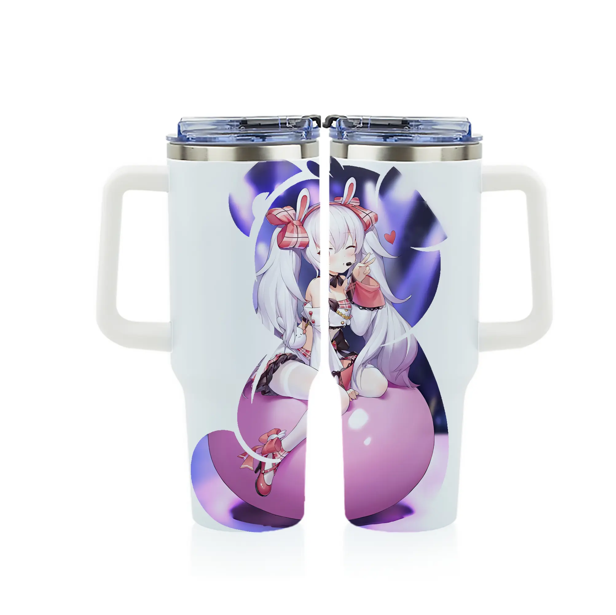 アズールレーン グッズ,ラフィー - 1200mL フルプリント車用タンブラー ・ 304ステンレス 内側 ・ 201ステンレス 外側 ・ 保温 保冷 ・ 通勤 ドライブ アウトドア用