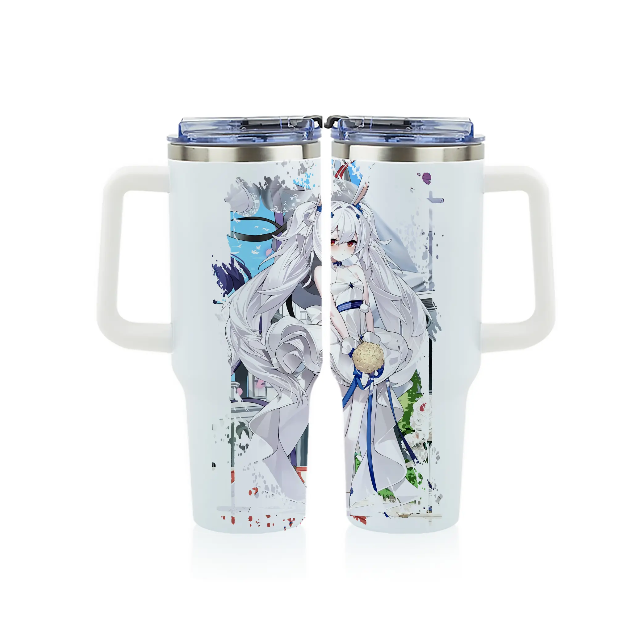 アズールレーン グッズ,ラフィー - 1200mL フルプリント車用タンブラー ・ 304ステンレス 内側 ・ 201ステンレス 外側 ・ 保温 保冷 ・ 通勤 ドライブ アウトドア用