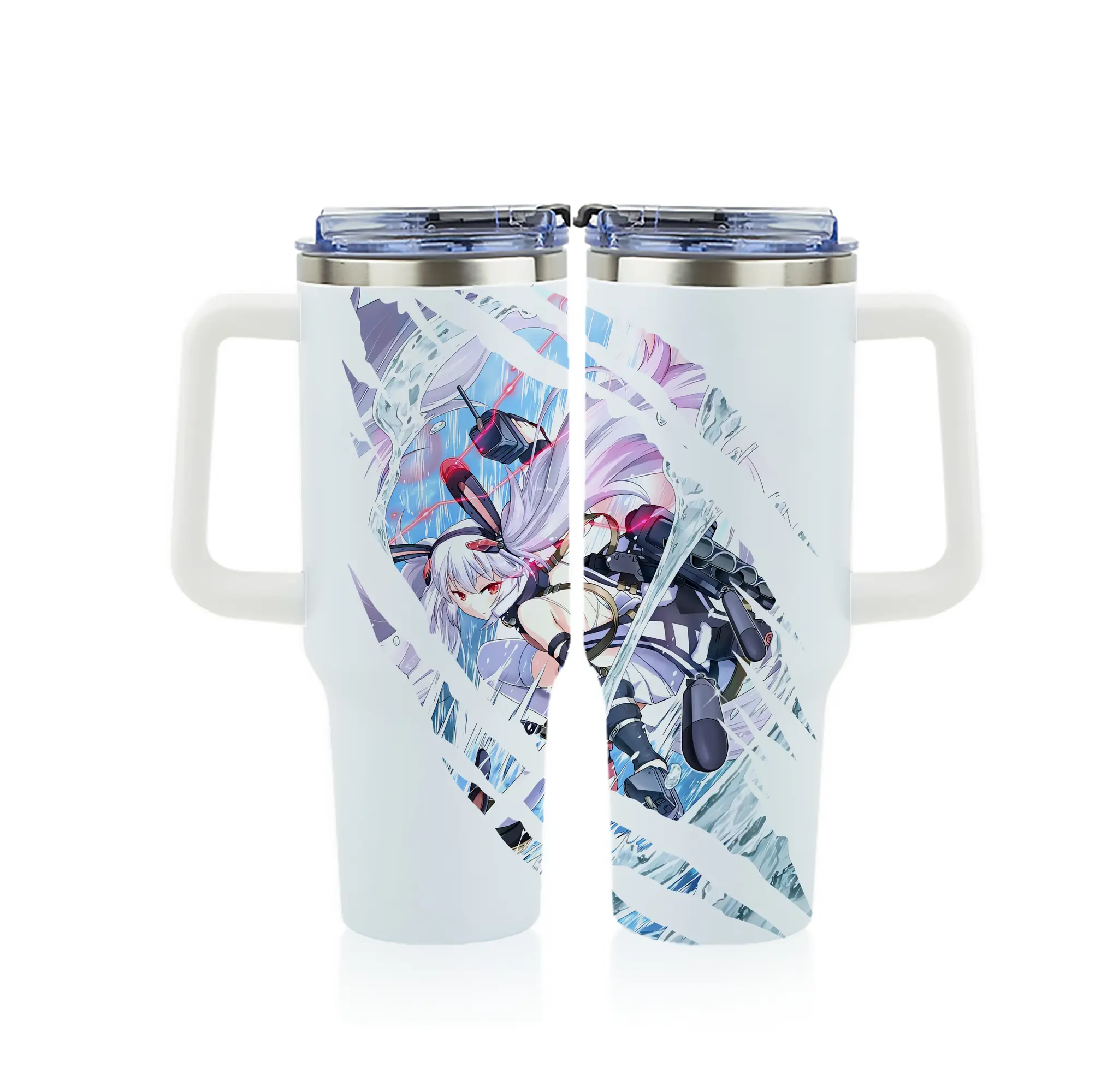 アズールレーン グッズ,ラフィー - 1200mL フルプリント車用タンブラー ・ 304ステンレス 内側 ・ 201ステンレス 外側 ・ 保温 保冷 ・ 通勤 ドライブ アウトドア用