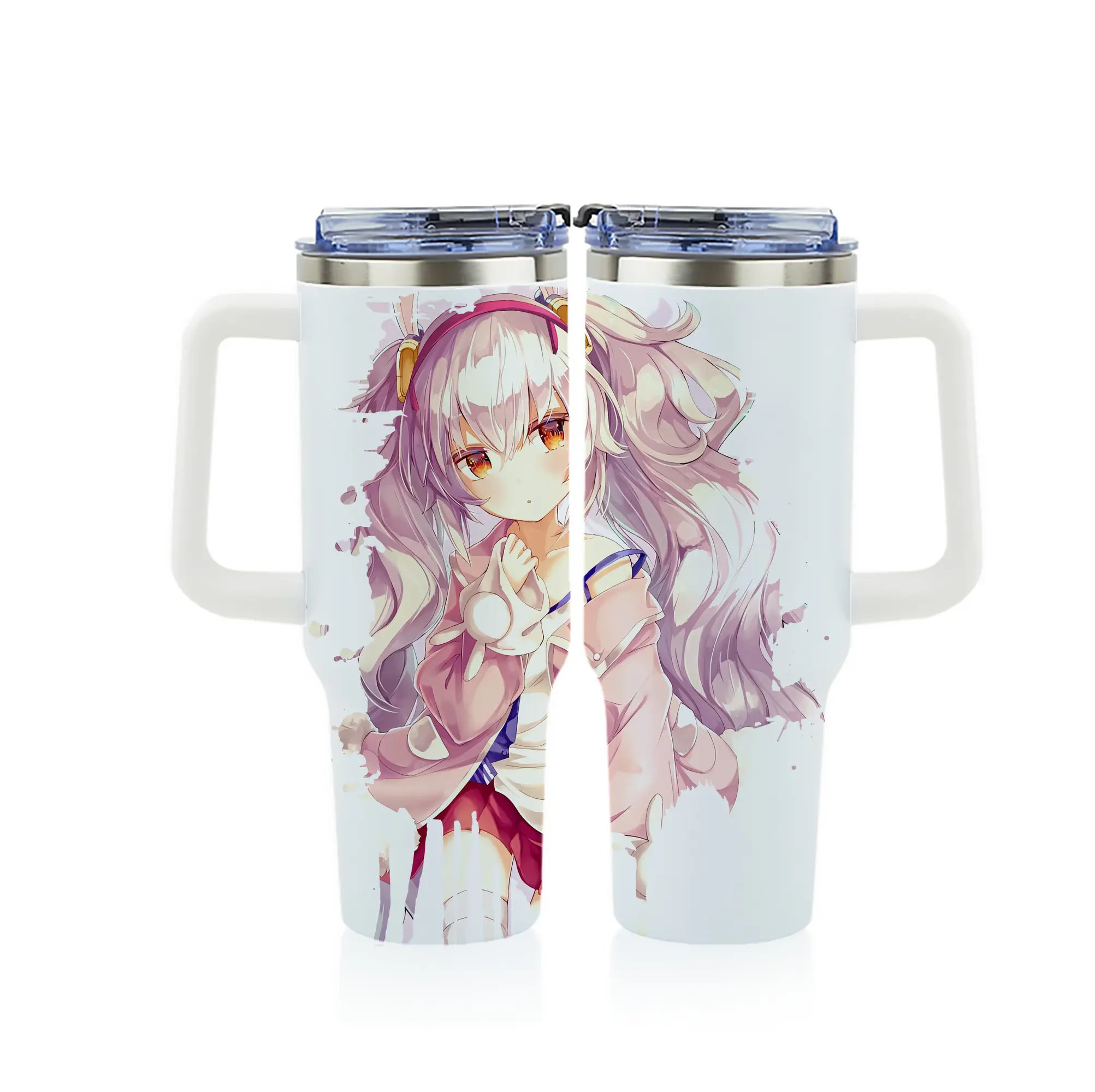 アズールレーン グッズ,ラフィー - 1200mL フルプリント車用タンブラー ・ 304ステンレス 内側 ・ 201ステンレス 外側 ・ 保温 保冷 ・ 通勤 ドライブ アウトドア用