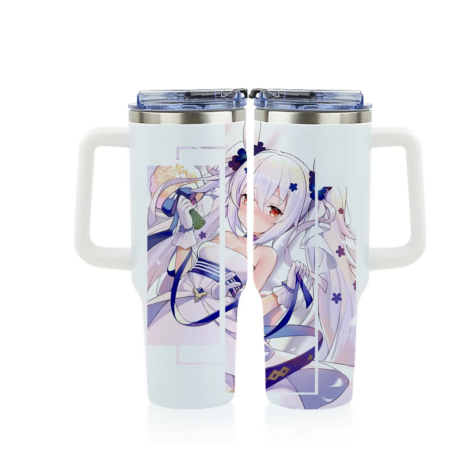 アズールレーン グッズ,ラフィー - 1200mL フルプリント車用タンブラー ・ 304ステンレス 内側 ・ 201ステンレス 外側 ・ 保温 保冷 ・ 通勤 ドライブ アウトドア用