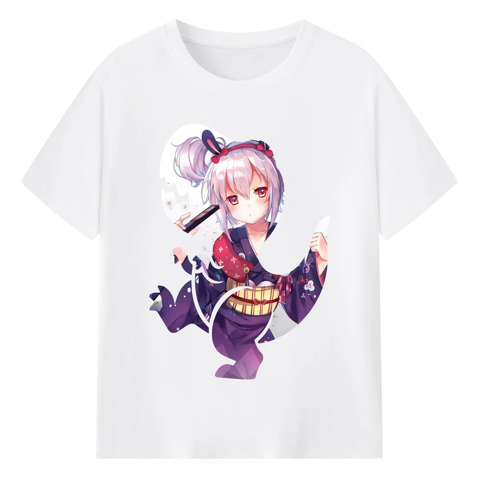 アズールレーン グッズ,ラフィー - 綿100％ 半袖Tシャツ ・ フロントプリント ・ 快適 通気性 ・ 日常使い 散歩 スポーツ用