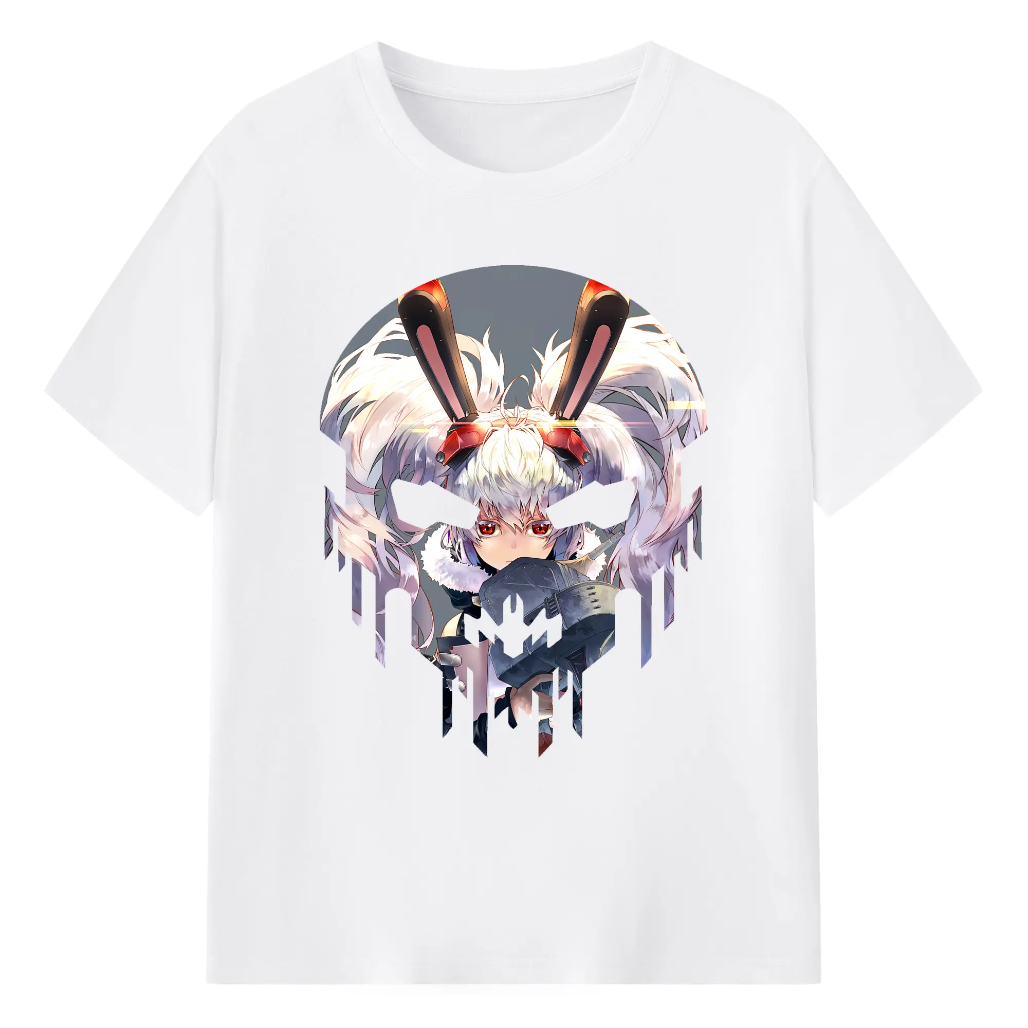 アズールレーン グッズ,ラフィー - 綿100％ 半袖Tシャツ ・ フロントプリント ・ 快適 通気性 ・ 日常使い 散歩 スポーツ用