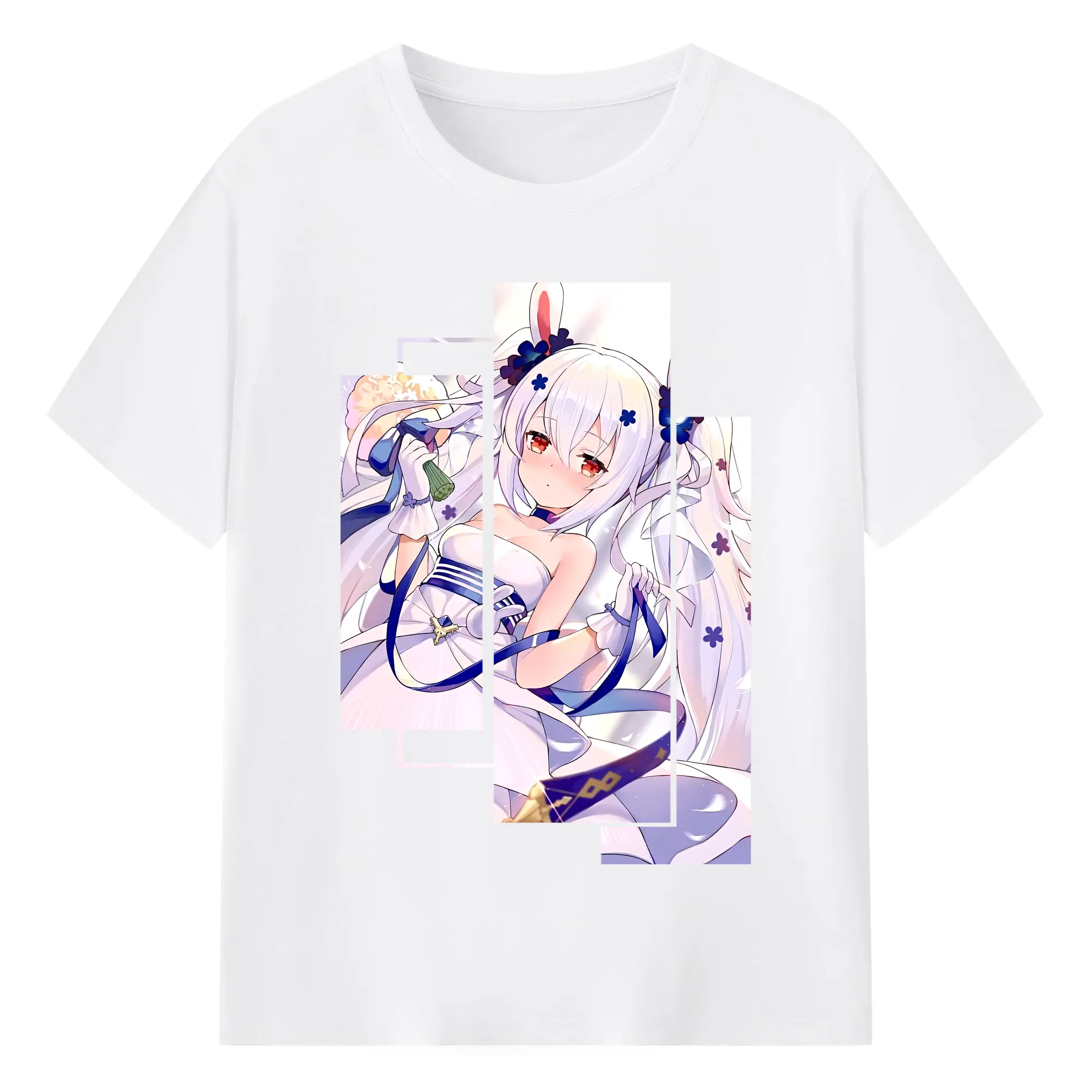 アズールレーン グッズ,ラフィー - 綿100％ 半袖Tシャツ ・ フロントプリント ・ 快適 通気性 ・ 日常使い 散歩 スポーツ用
