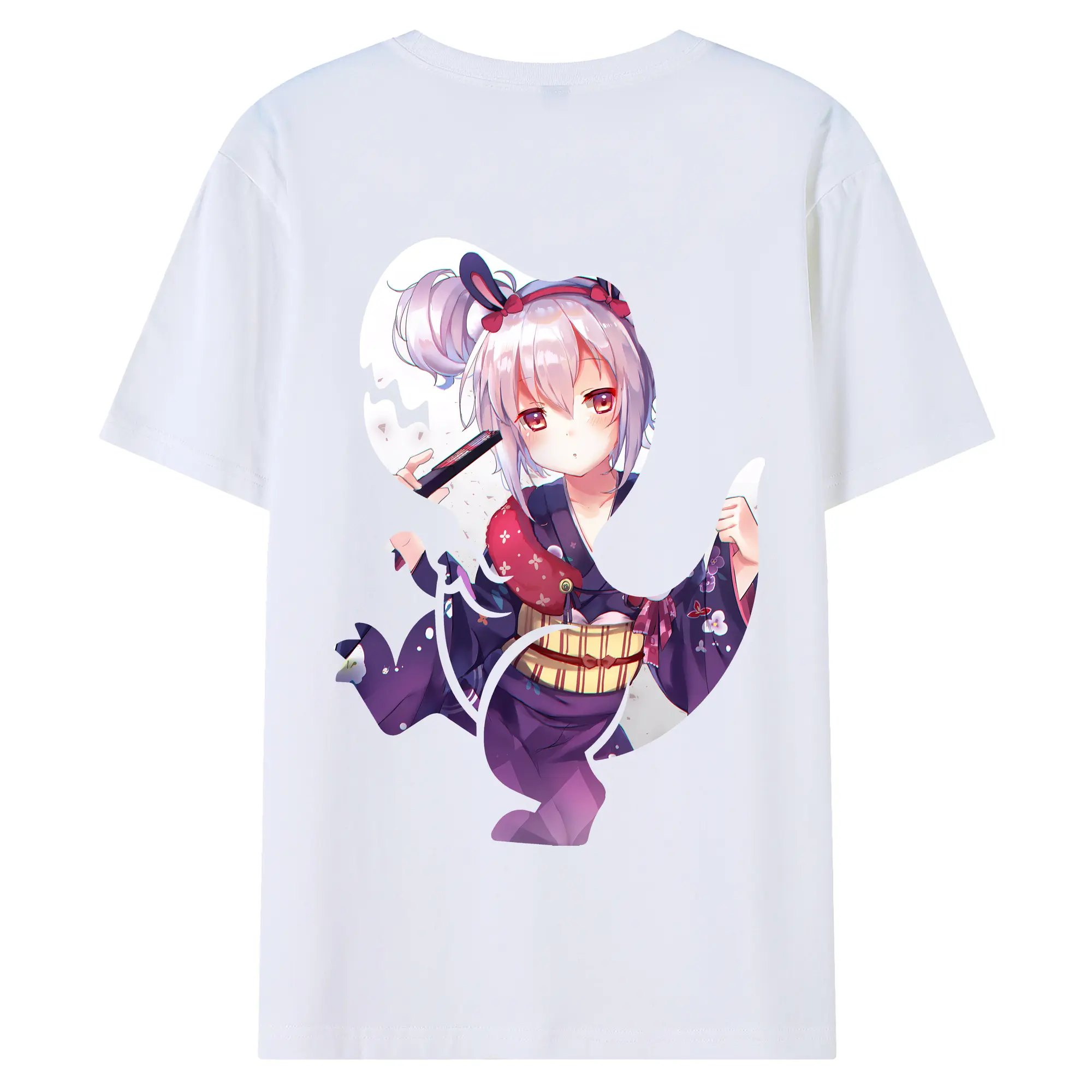 アズールレーン グッズ,ラフィー - 綿100％ 半袖Tシャツ ・ バックプリント ・ 快適 通気性 ・ 日常使い 散歩 スポーツ用