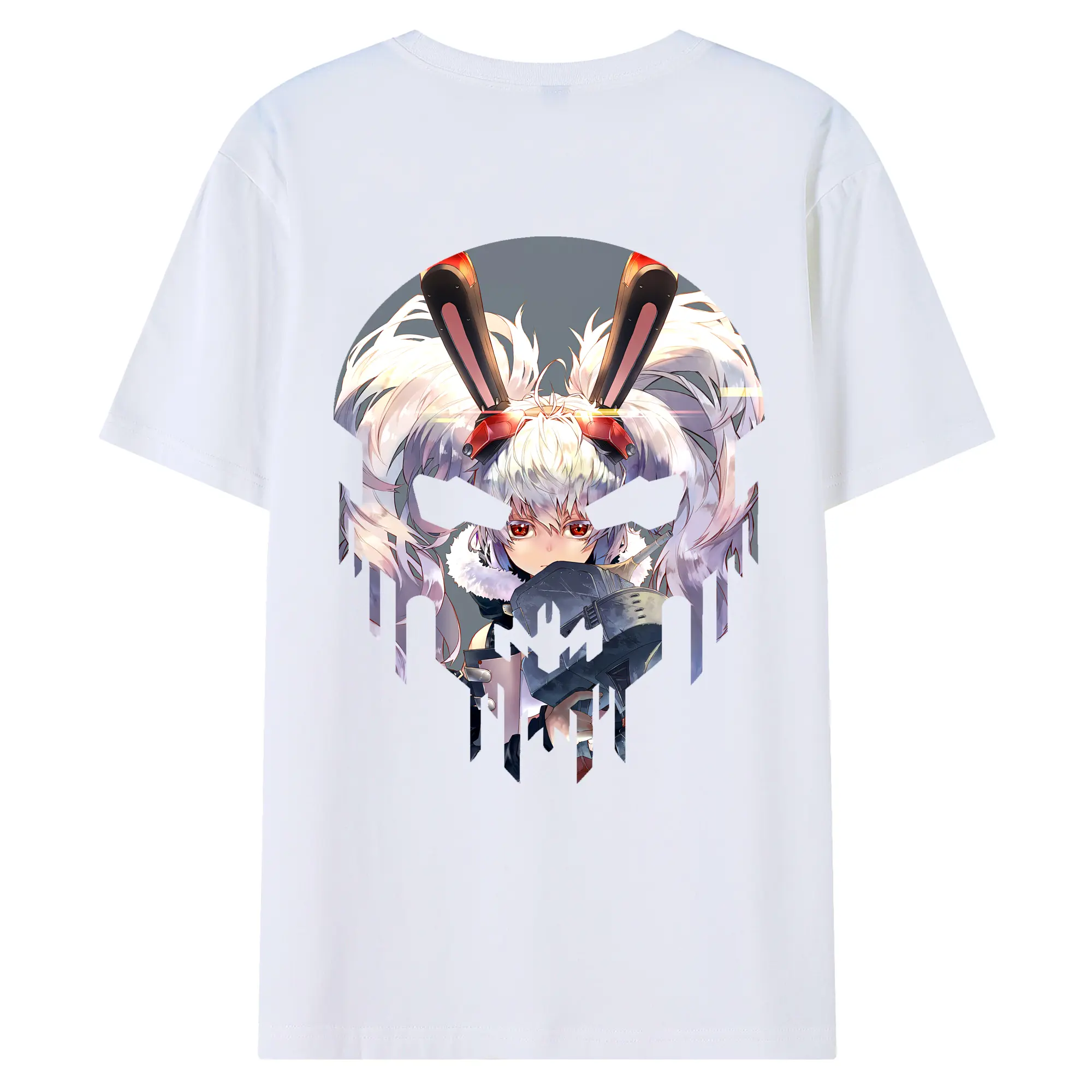 アズールレーン グッズ,ラフィー - 綿100％ 半袖Tシャツ ・ バックプリント ・ 快適 通気性 ・ 日常使い 散歩 スポーツ用