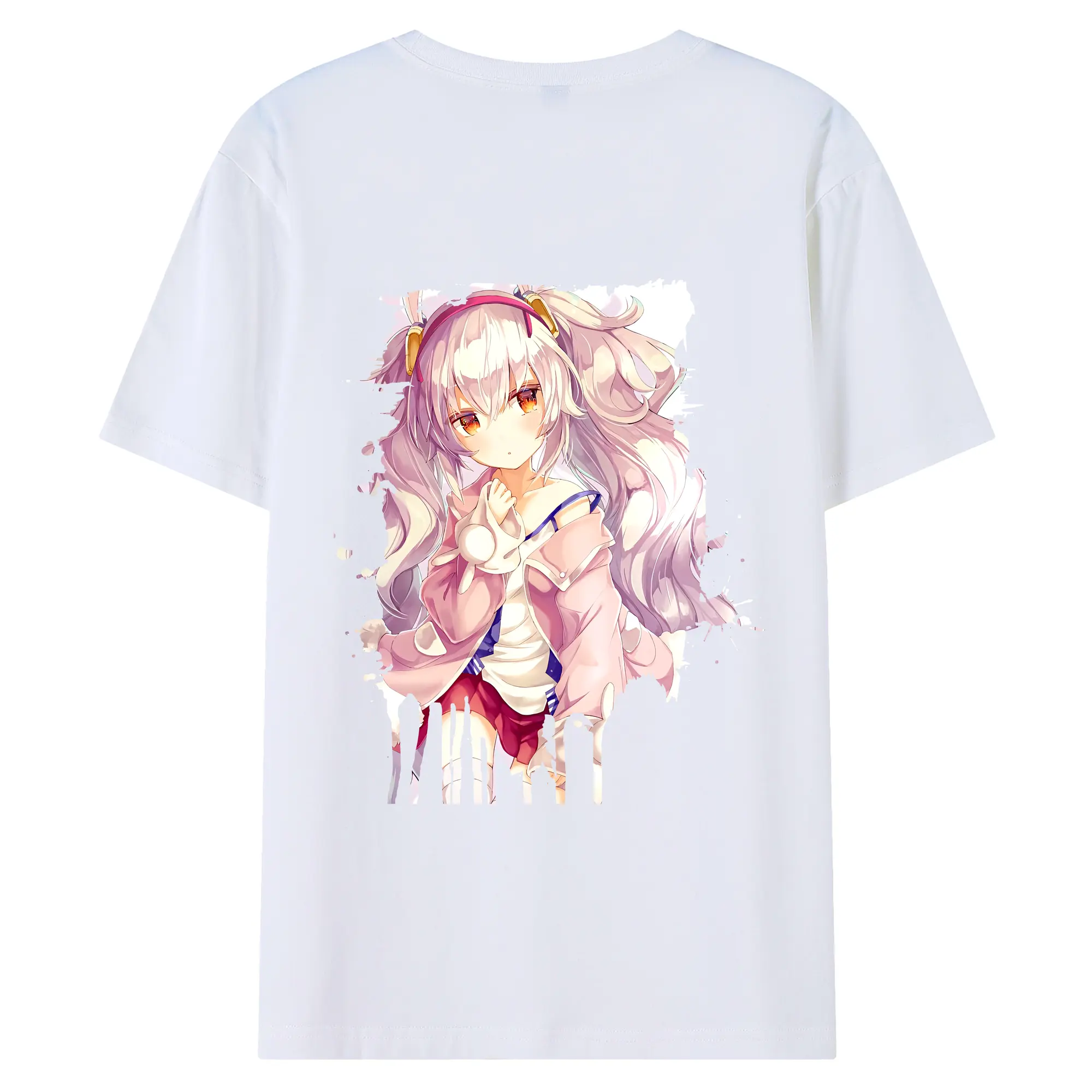 アズールレーン グッズ,ラフィー - 綿100％ 半袖Tシャツ ・ バックプリント ・ 快適 通気性 ・ 日常使い 散歩 スポーツ用