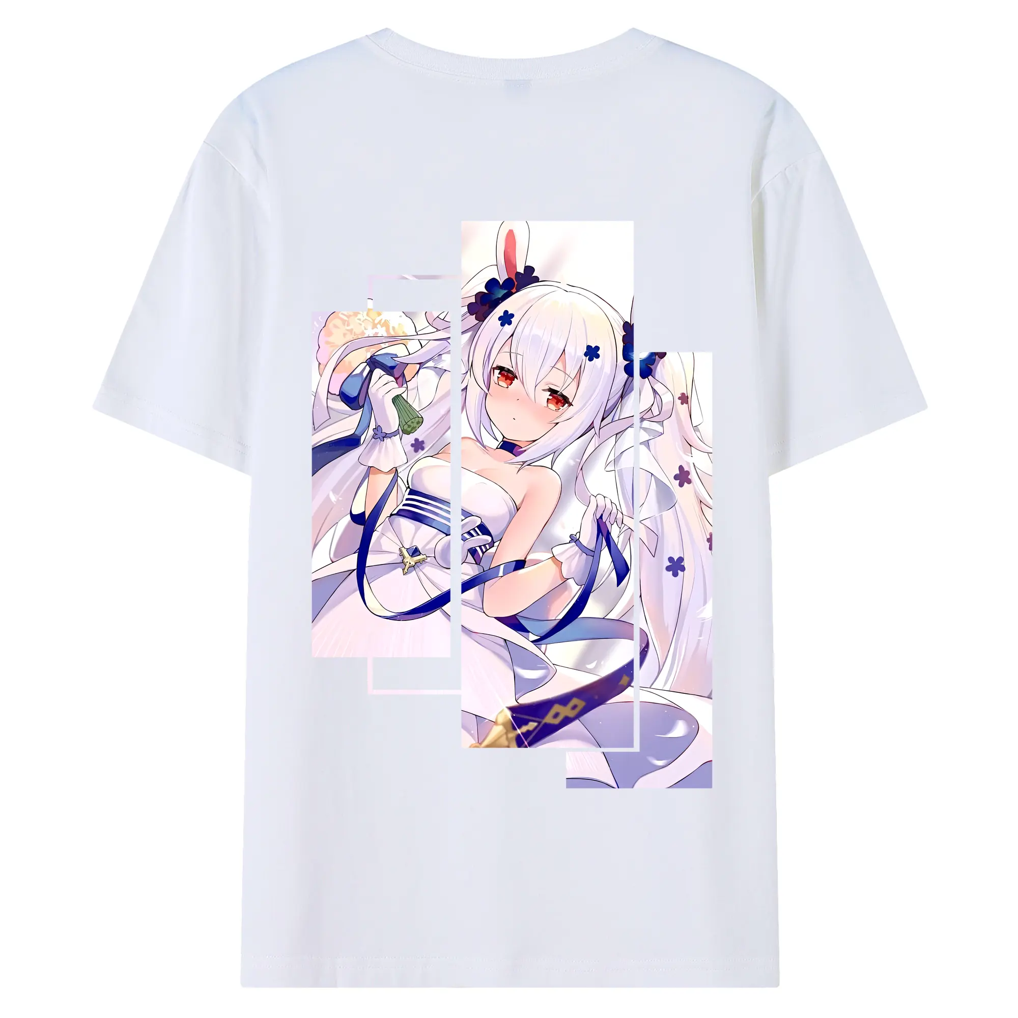 アズールレーン グッズ,ラフィー - 綿100％ 半袖Tシャツ ・ バックプリント ・ 快適 通気性 ・ 日常使い 散歩 スポーツ用