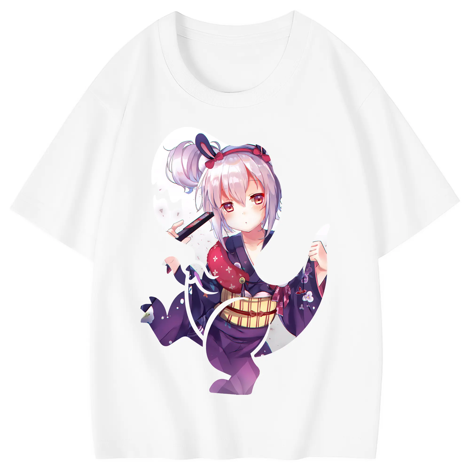 アズールレーン グッズ,ラフィー - 綿100％ キッズTシャツ ・ フロントプリント ・ 快適 通気性 ・ スポーツ カジュアル 散歩用