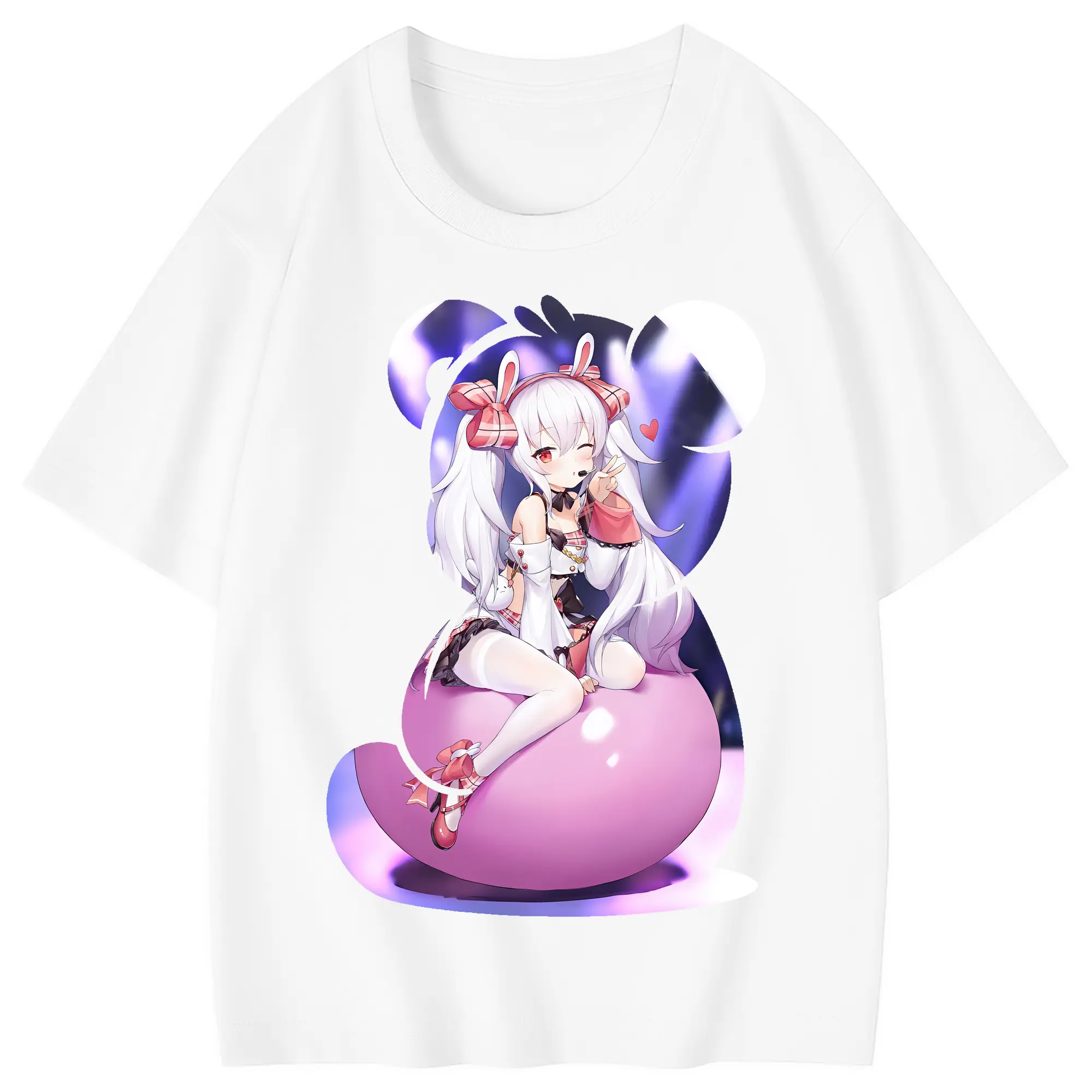 アズールレーン グッズ,ラフィー - 綿100％ キッズTシャツ ・ フロントプリント ・ 快適 通気性 ・ スポーツ カジュアル 散歩用