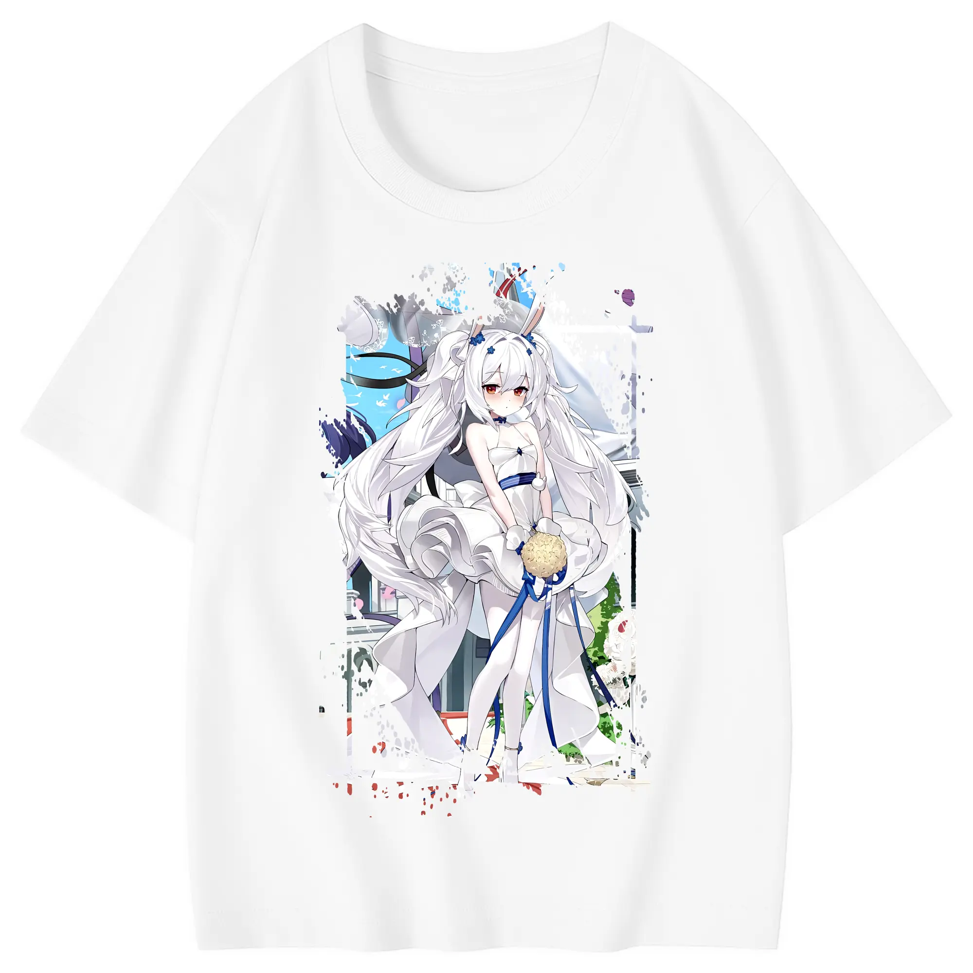アズールレーン グッズ,ラフィー - 綿100％ キッズTシャツ ・ フロントプリント ・ 快適 通気性 ・ スポーツ カジュアル 散歩用